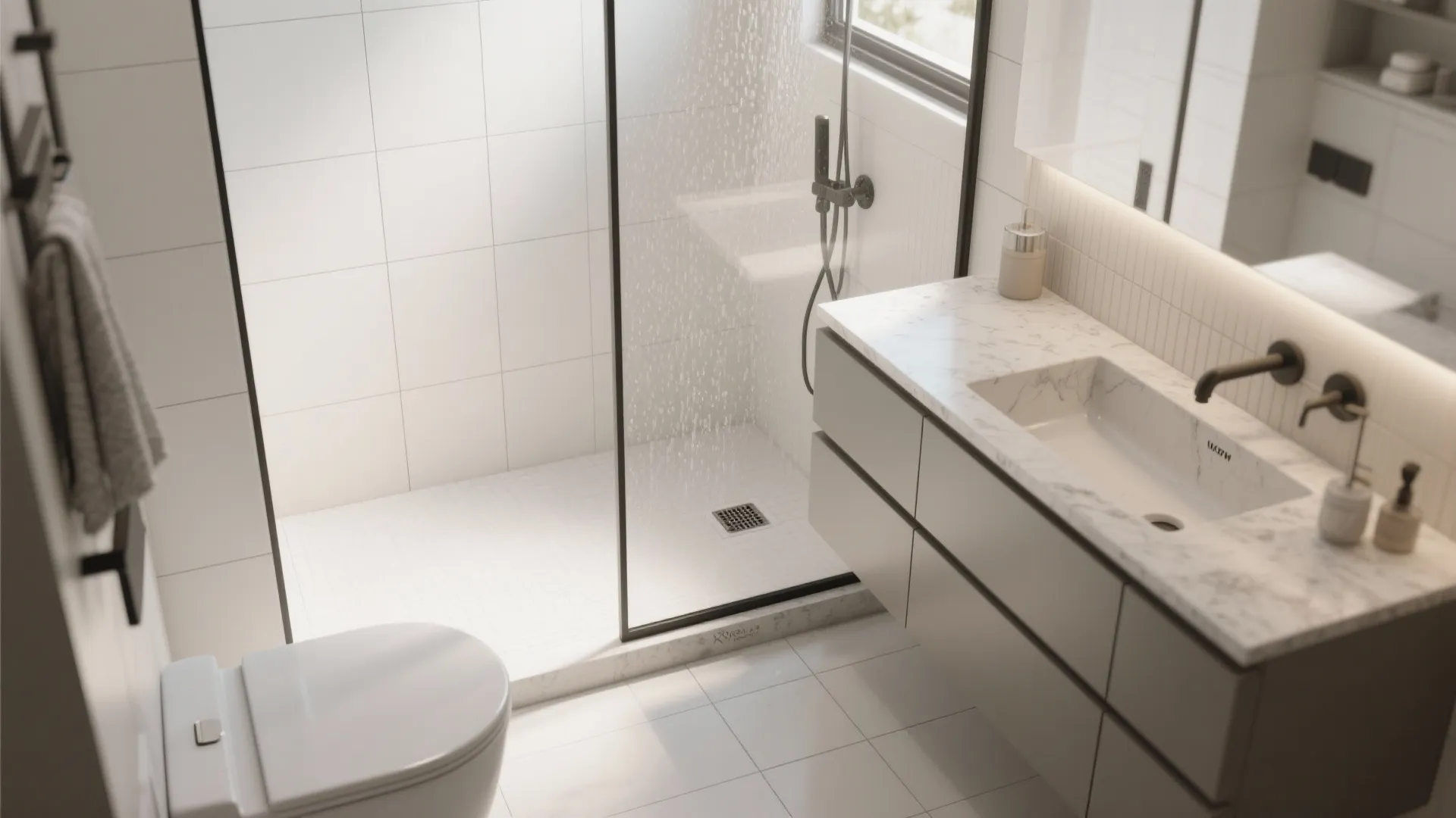 2. Choose non-porous materials around wet zones