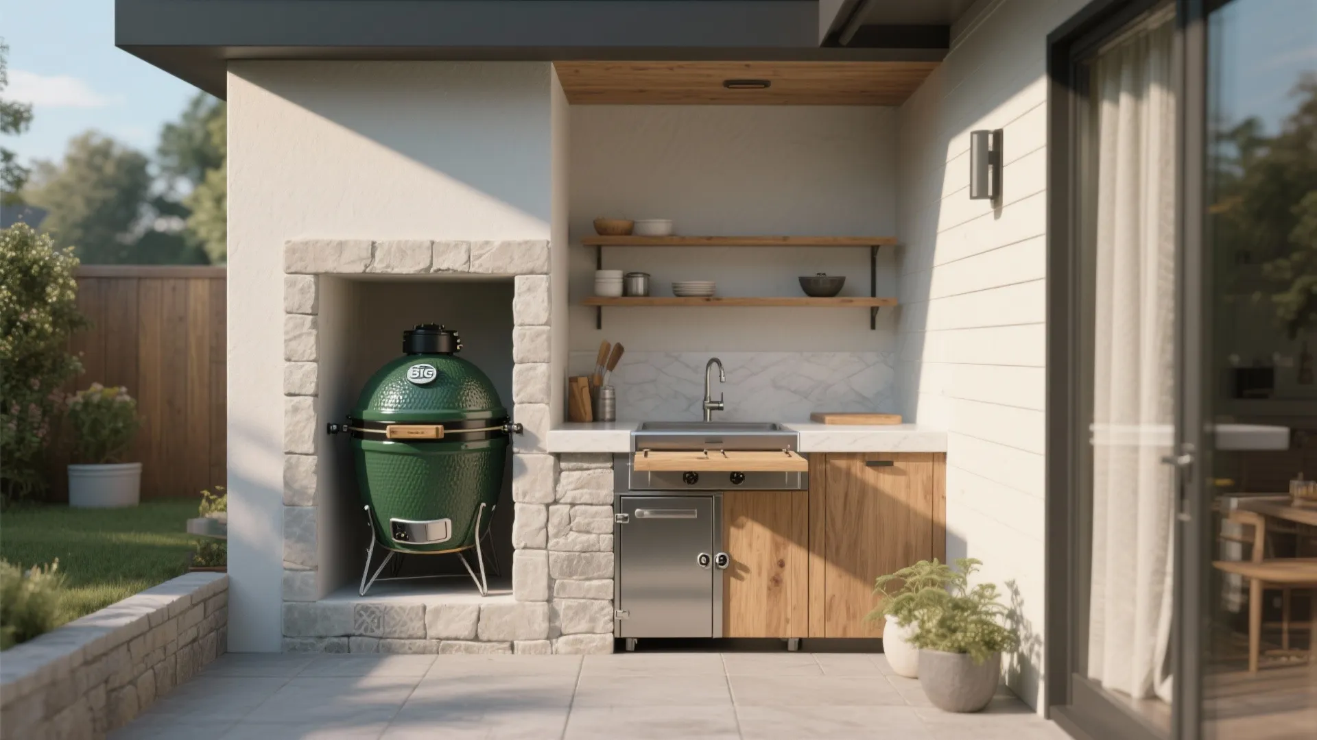 2. Built-in Nook with Fold-down Prep Surface