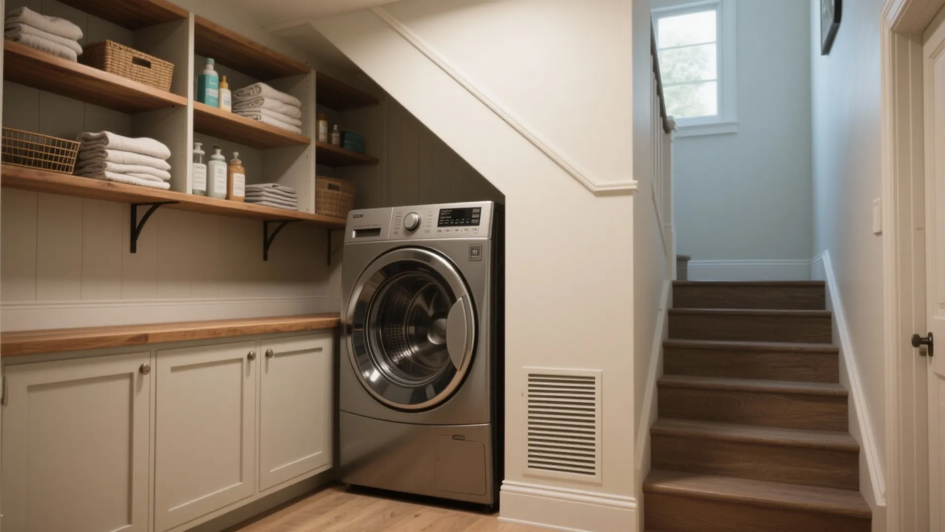 5. Turn an Unexpected Nook into a Laundry Niche