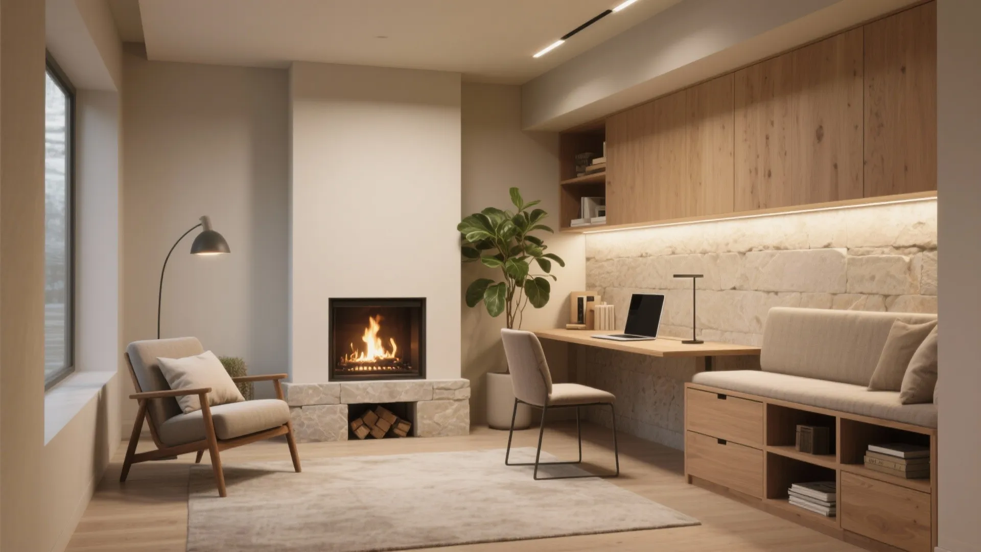 5. Multi-Use Nook Around the Fire