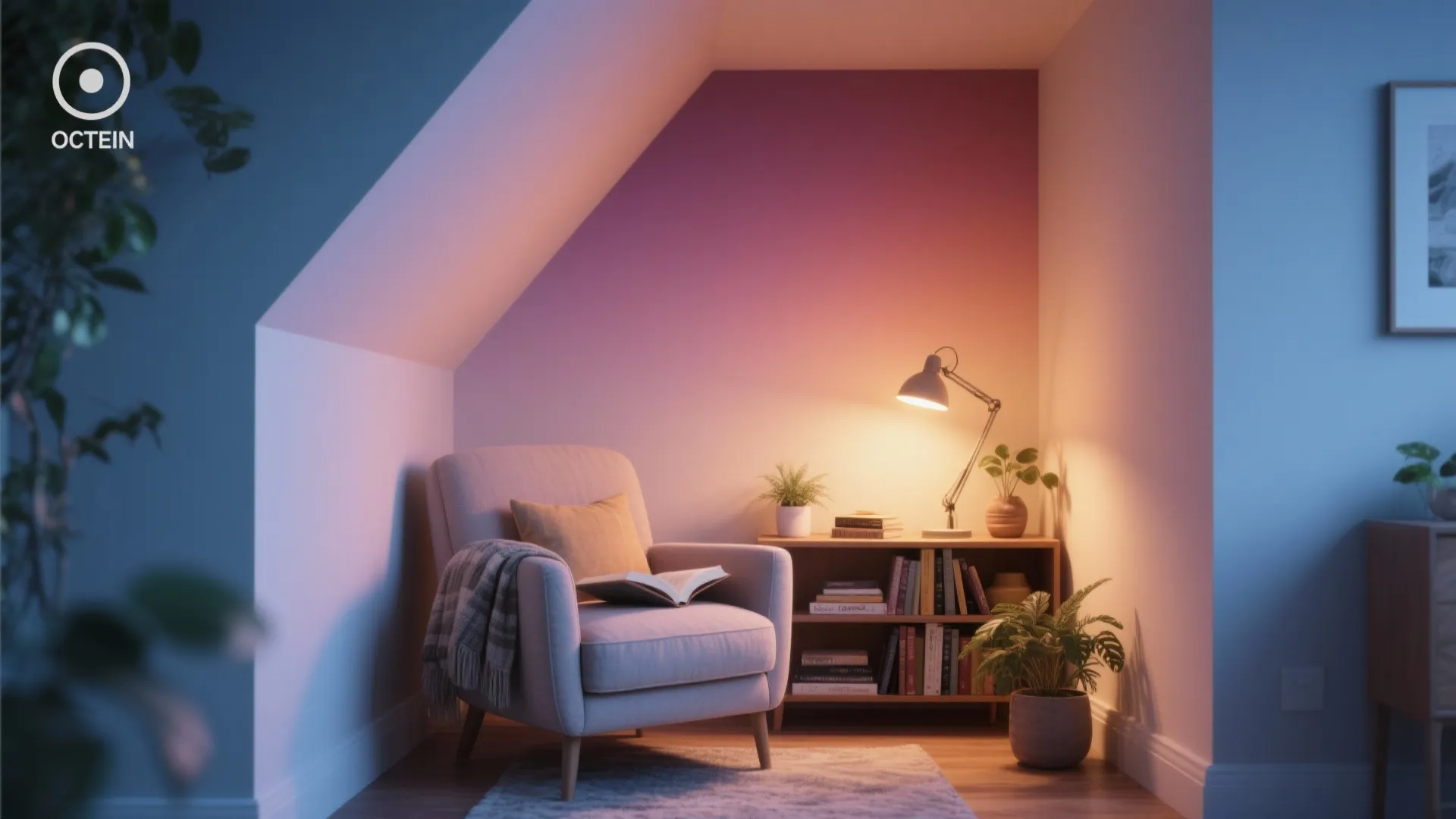 3. Corner or alcove ombre as a focal nook