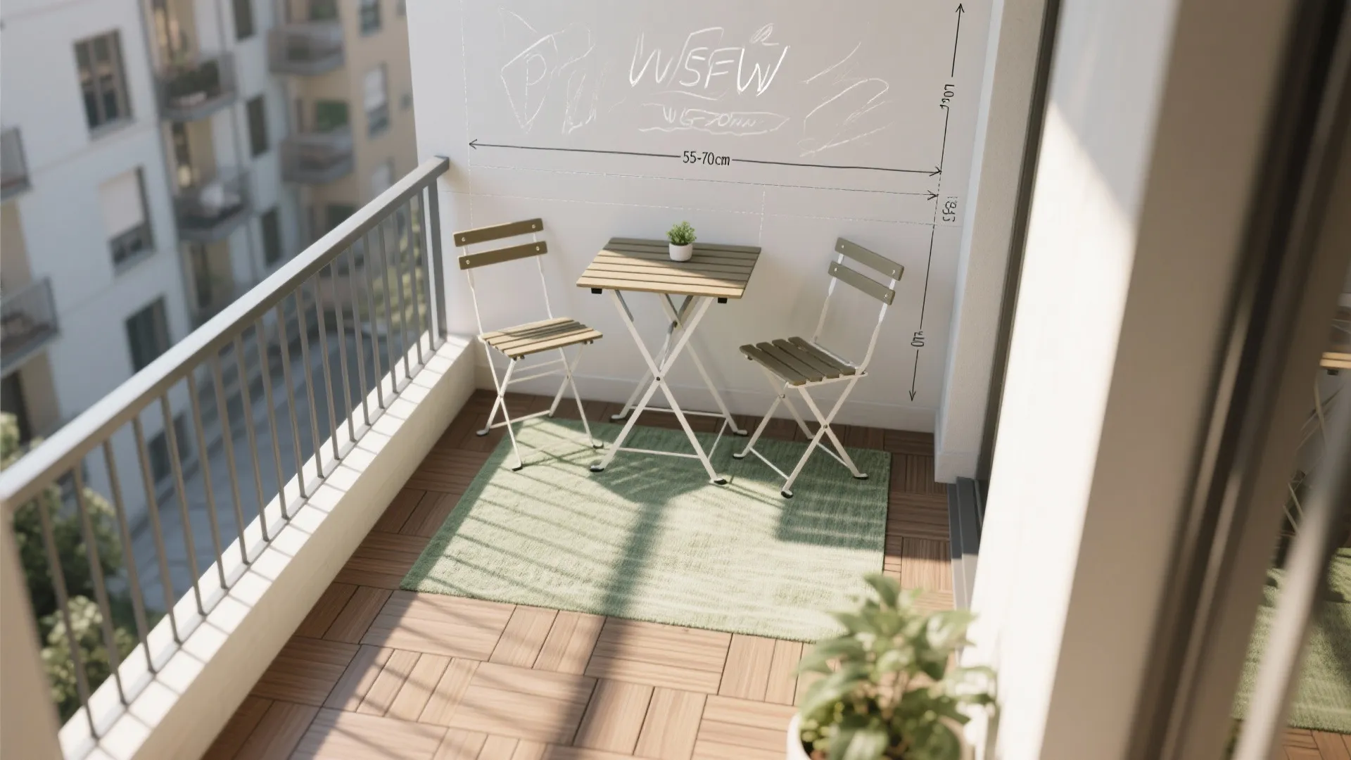 Fold-Down Dining Nook for Two