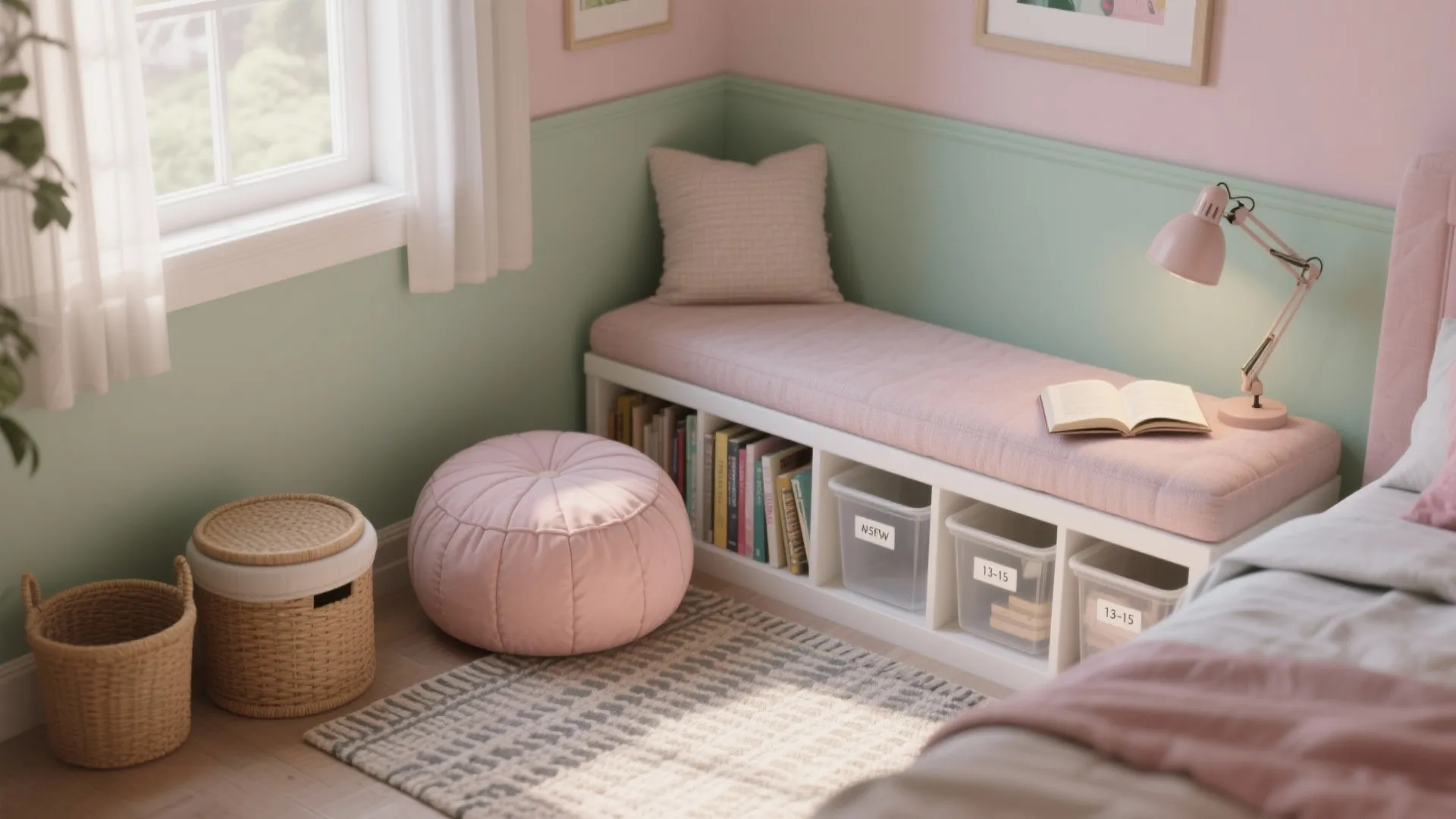 Corner Nook: Under-Bed Storage + Soft Reading Spot