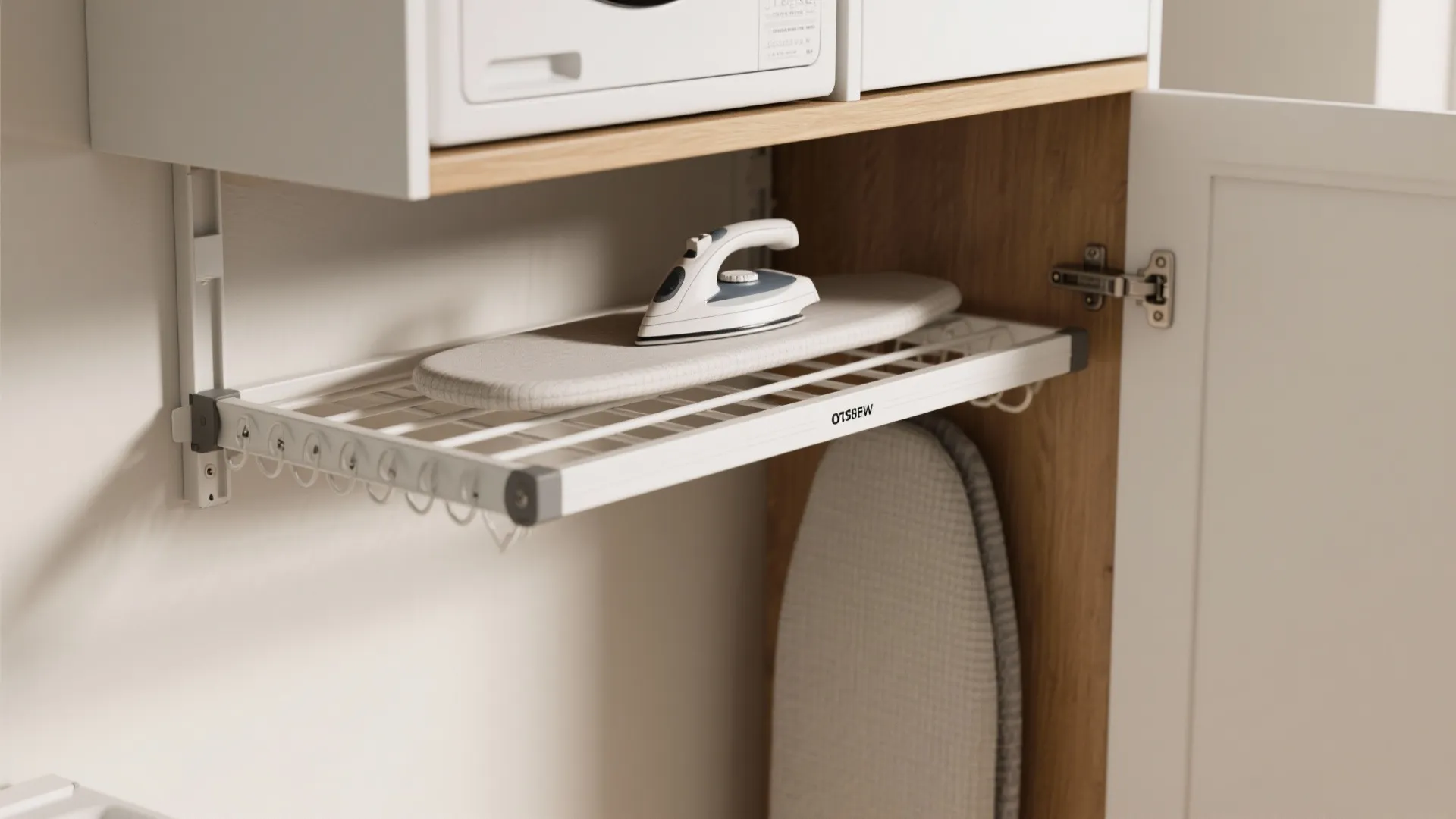 5. Nooks and foldaways: drying racks and ironing that disappear