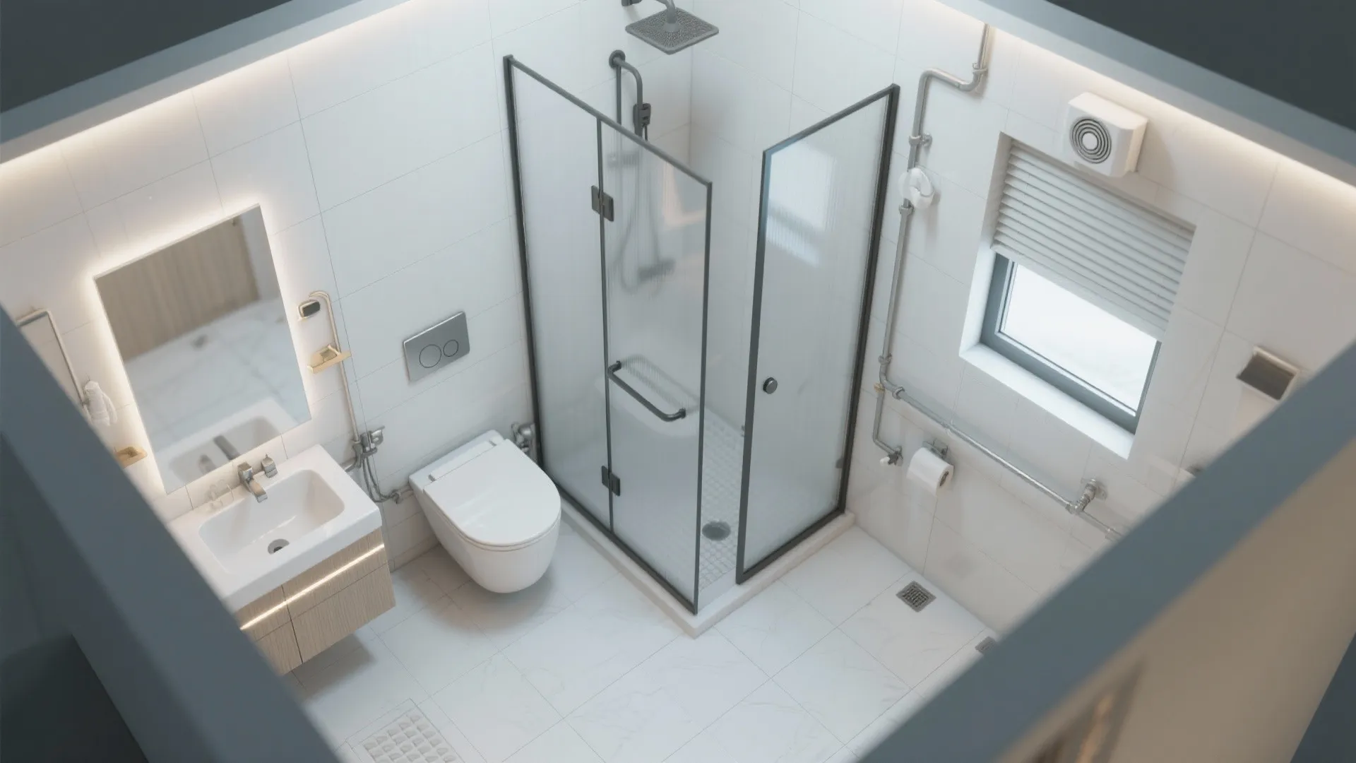Bathrooms & Utilities: Northwest/North with Smart Ventilation