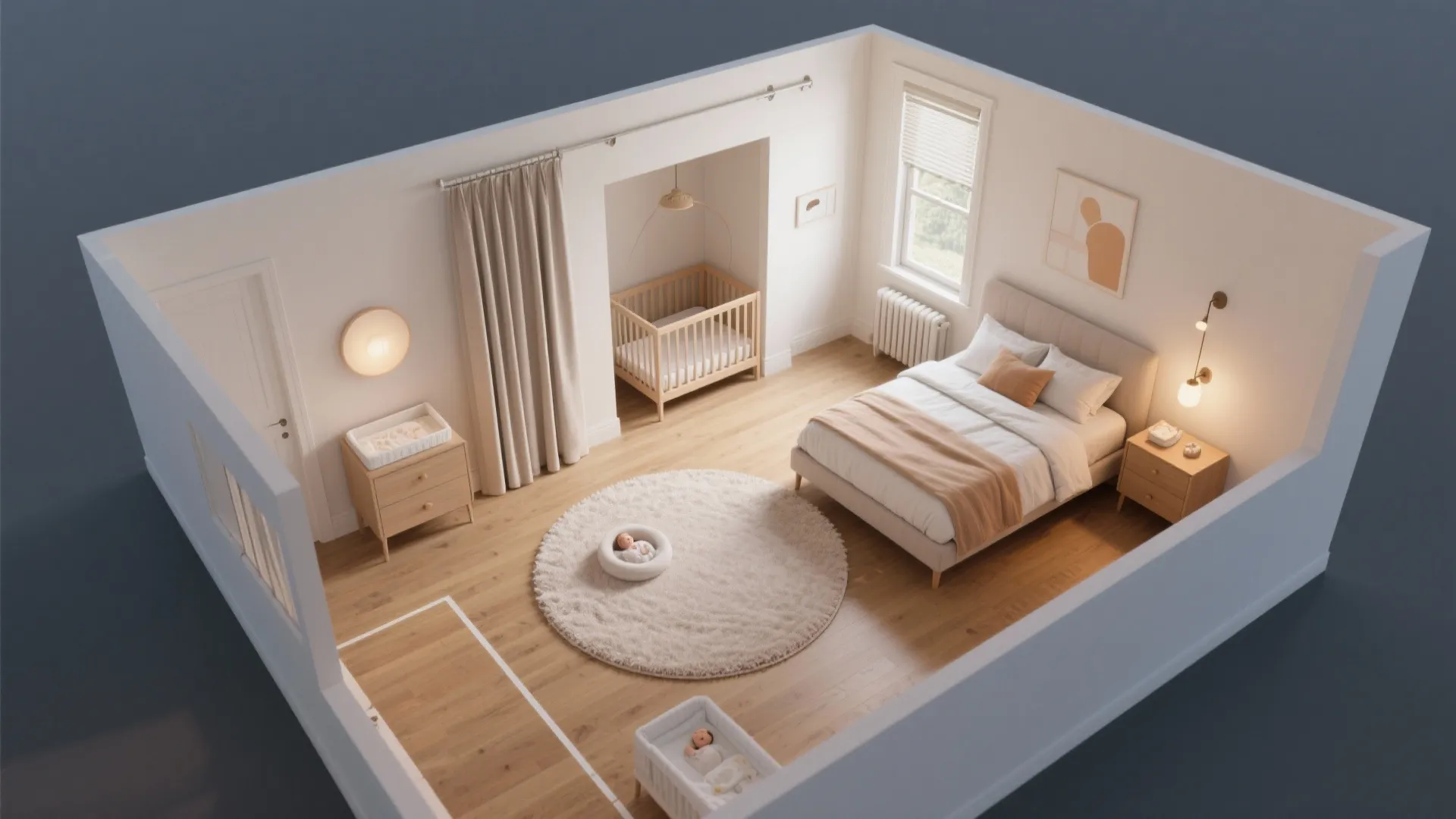 A Nursery Nook: Zoning Within Your Existing Room