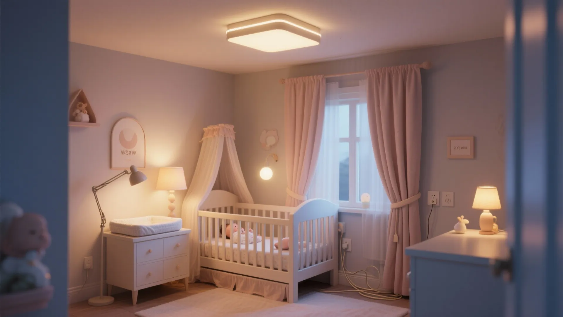 Soothing, layered lighting and blackout control