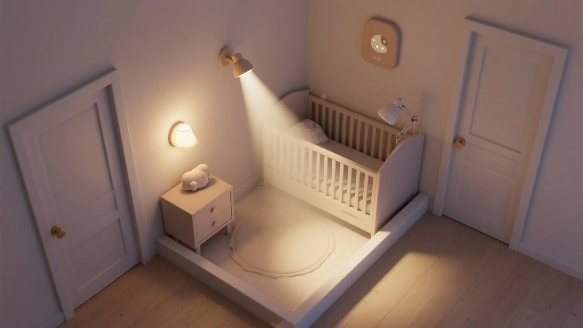 Soft-glow, layered night lighting