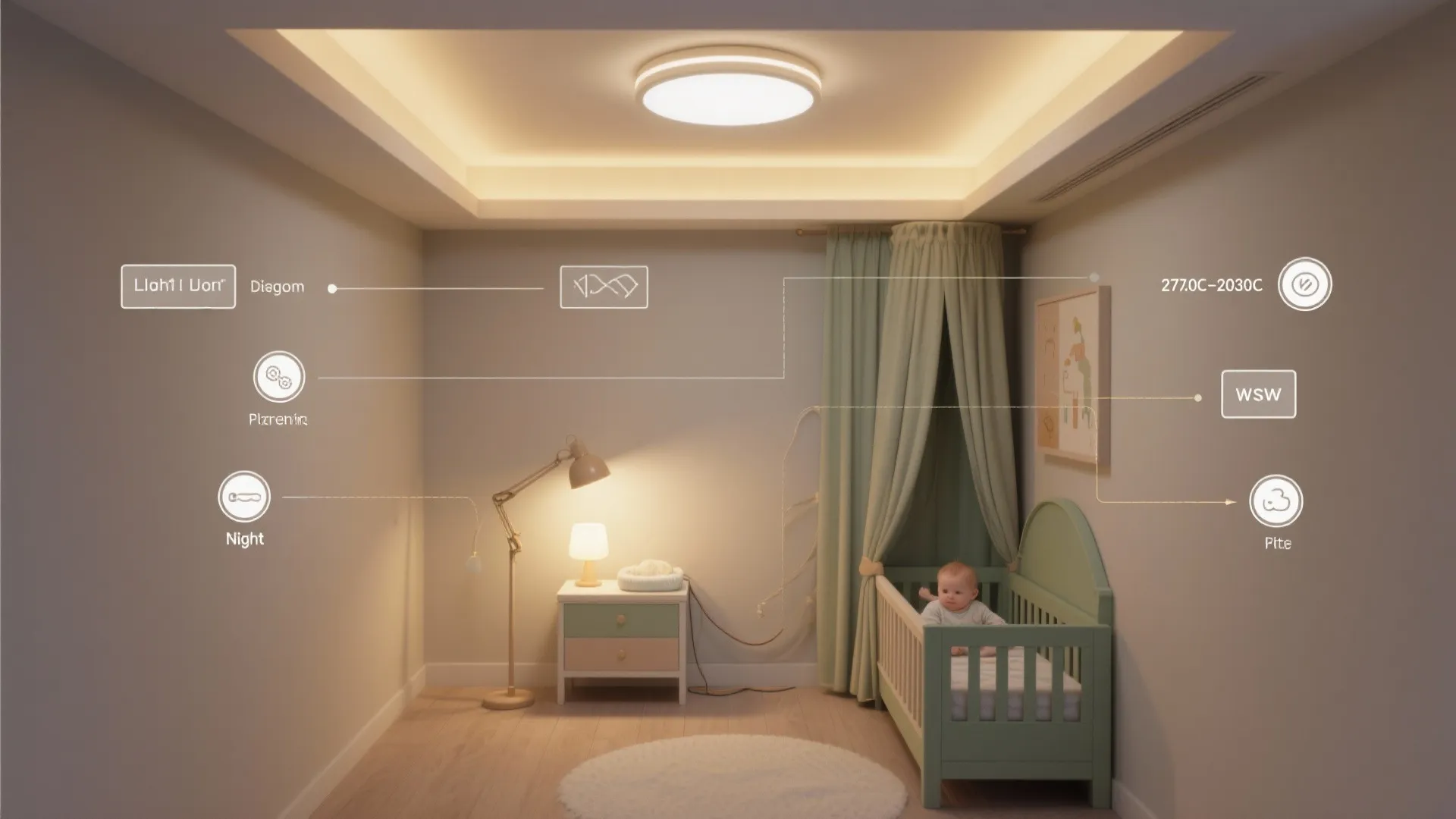 Soothing, layered lighting and blackout control