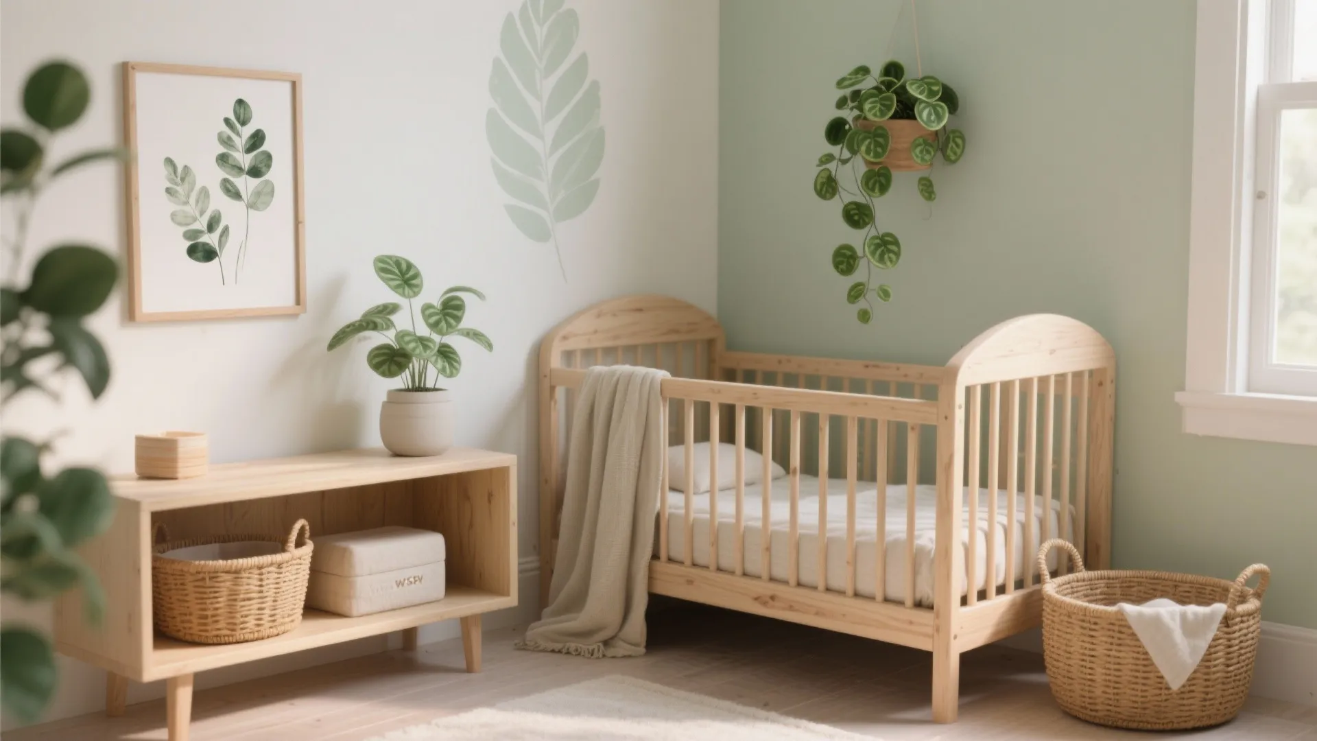 Nature touches: wood, plants, and gentle motifs