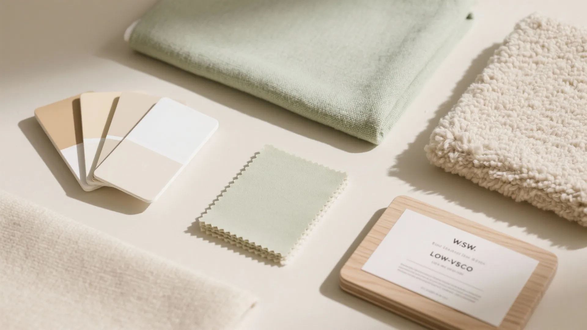 3) Light, layered palette with wipeable textures