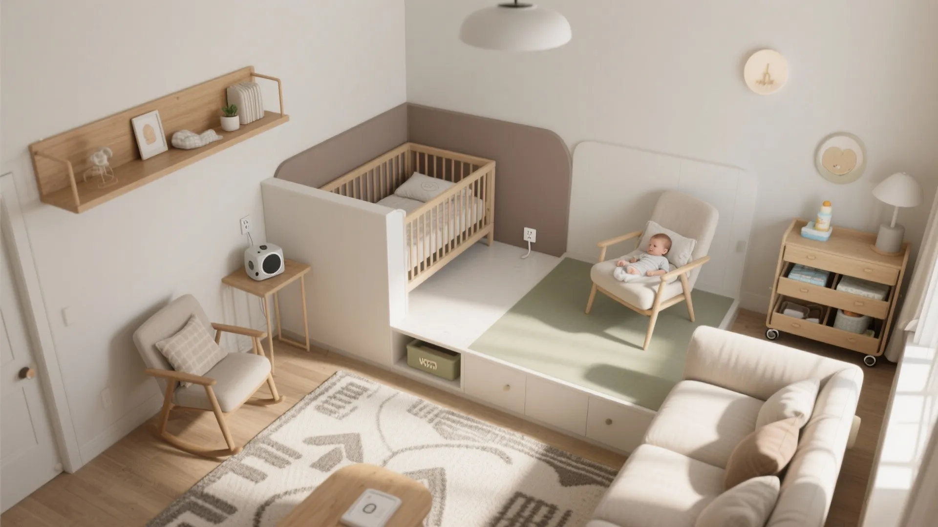 Micro Nursery Zones in a Shared Living Room