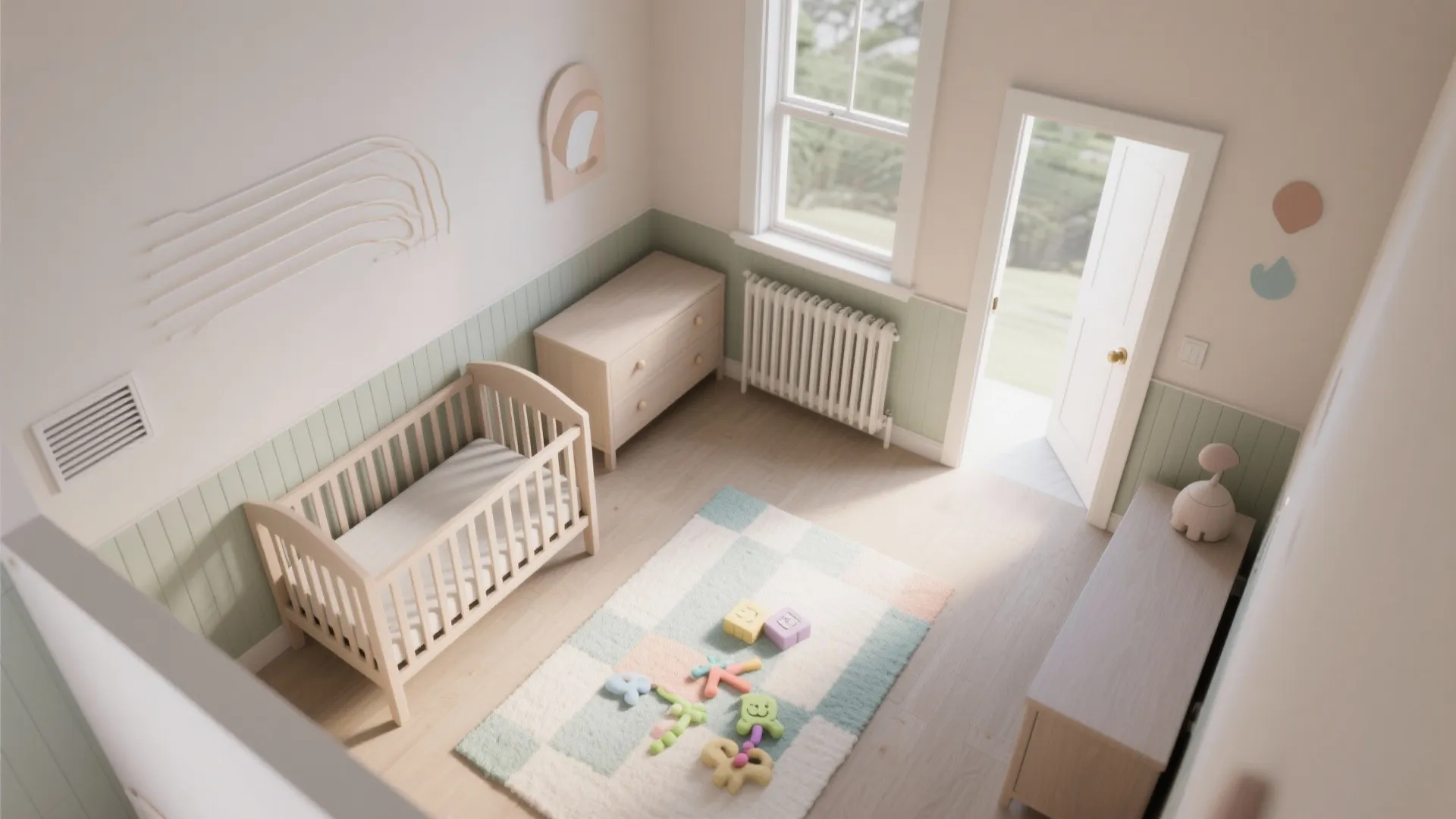 Wall-aware placement: corner cribs and airflow lines