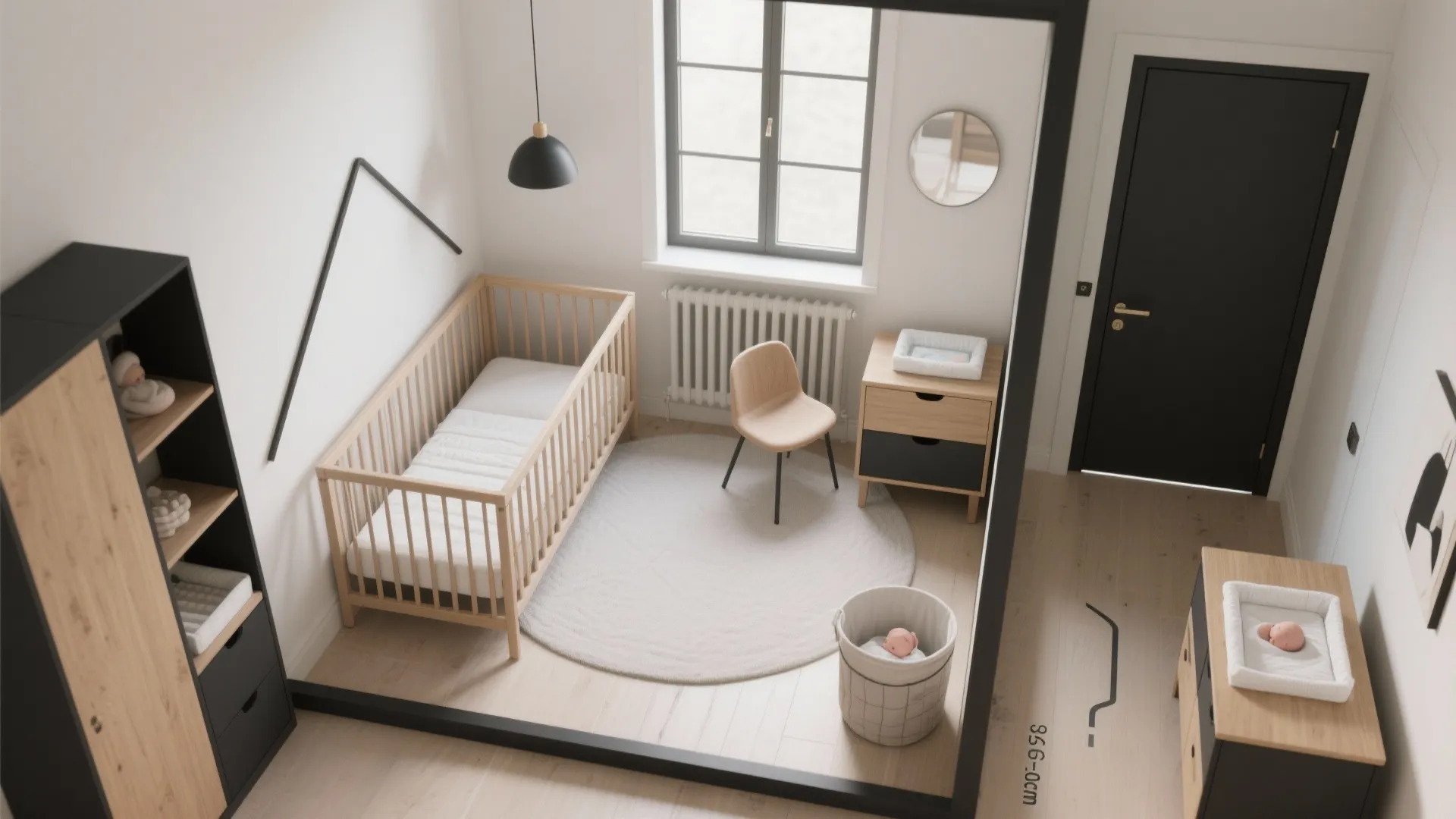 Smart Layout: Crib, Chair, and Changing Triangle