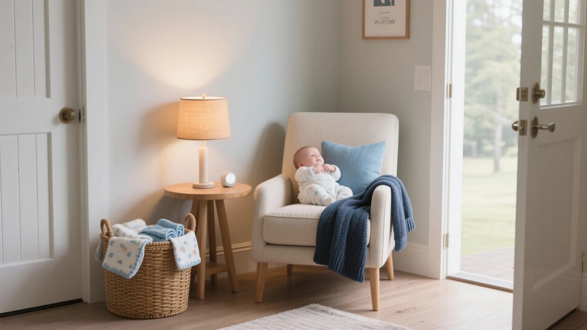 Cozy Nursing Nook by the Entry