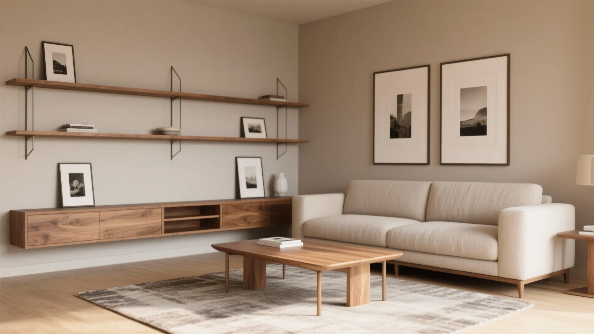 2. Monochrome with a single accent material