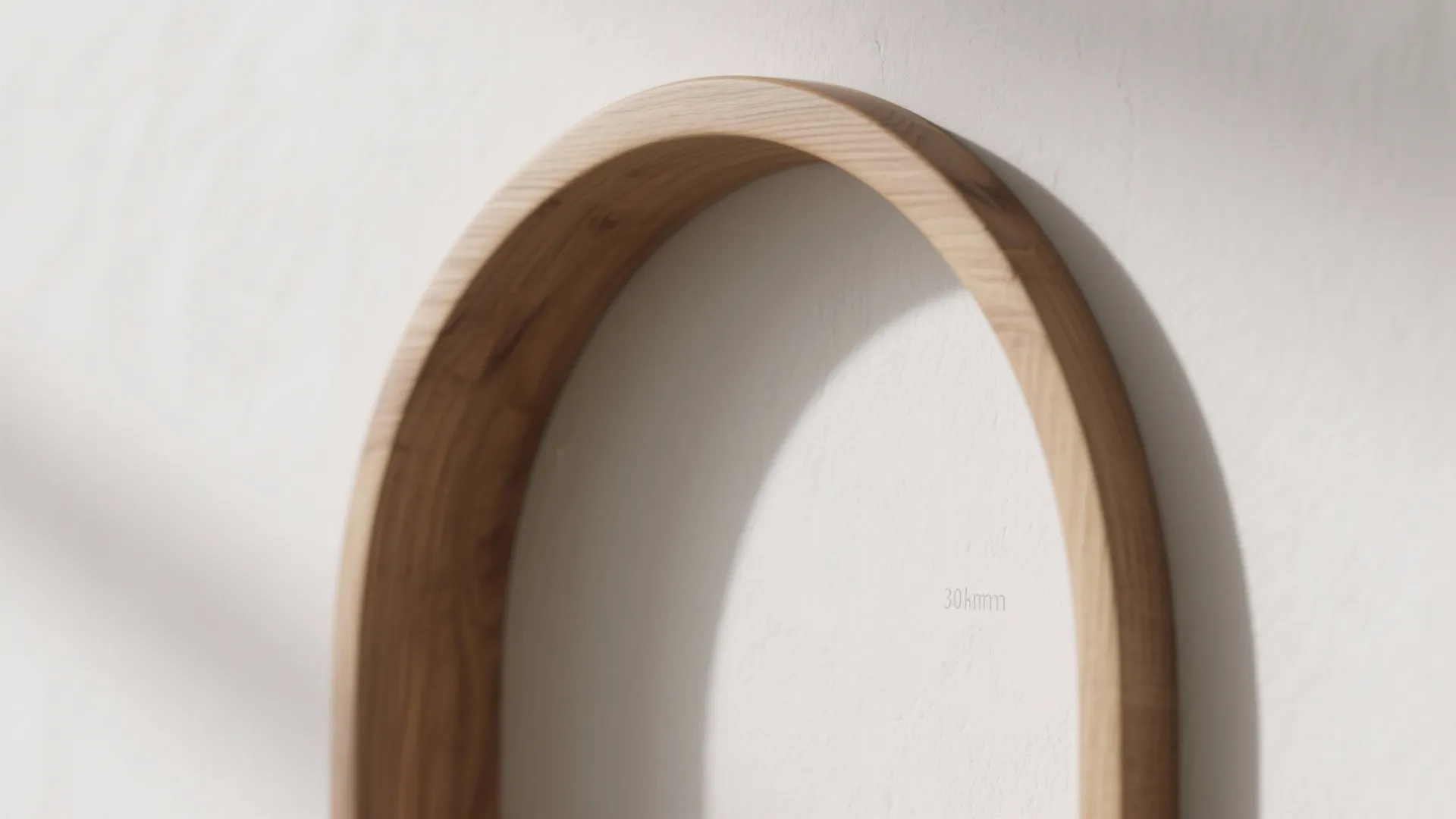 Minimal Oak Archway for Narrow Halls