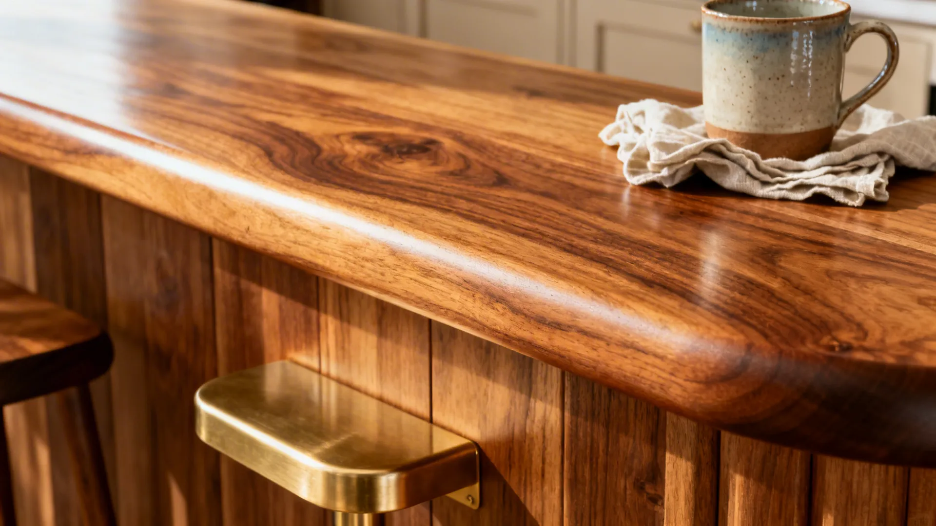 Warm Wood Accents for a Cozy Bar Niche