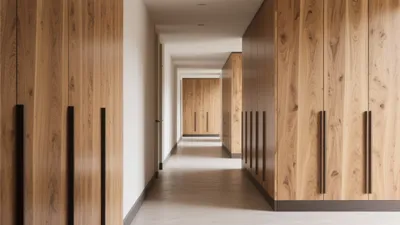Modern Wood Paneled Hallway Design – Warmth Meets Minimalism