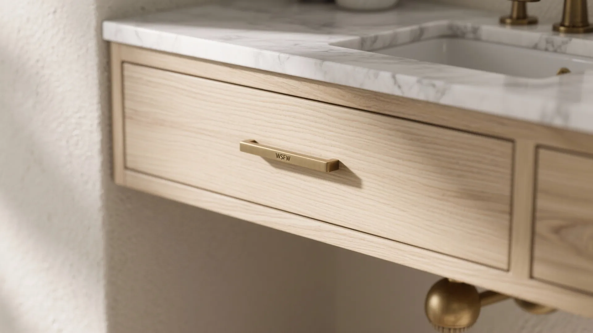 1. Timeless Natural Look with Matte Brass Accents