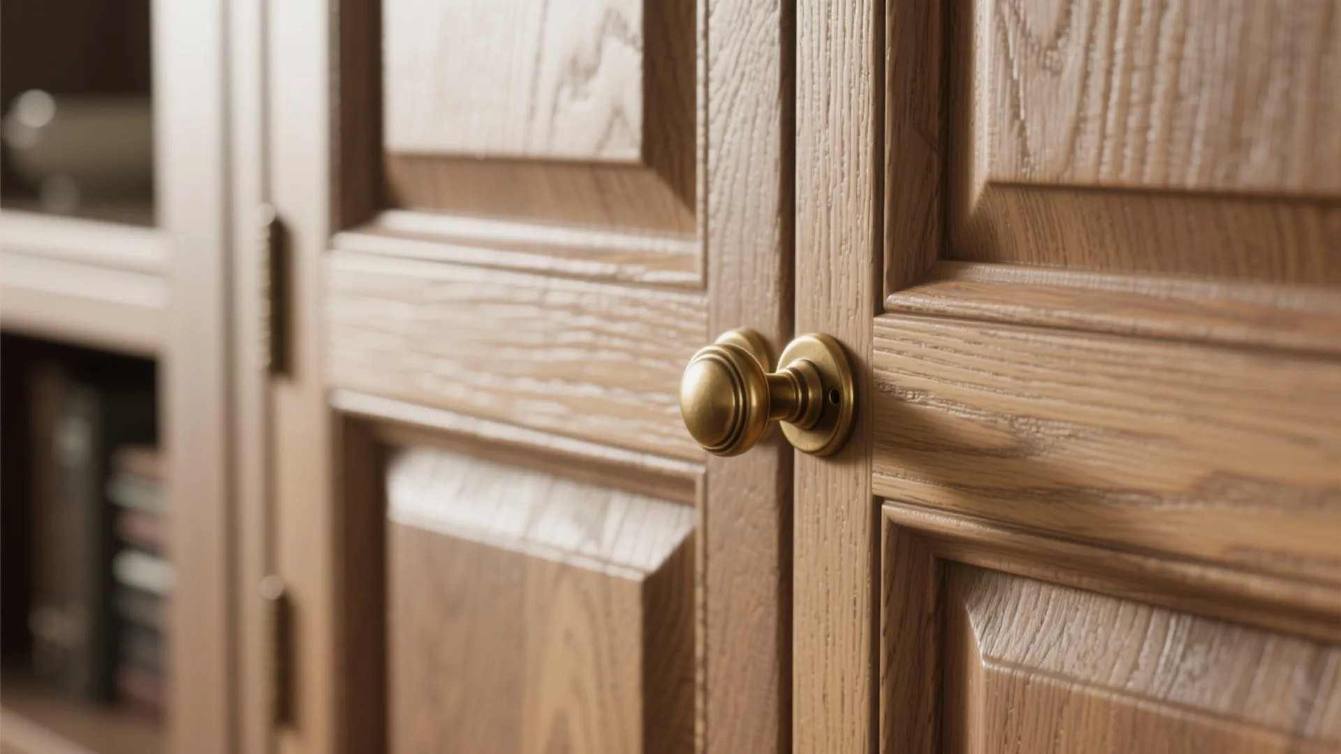 Warm wood built-ins with a service-inspired edge