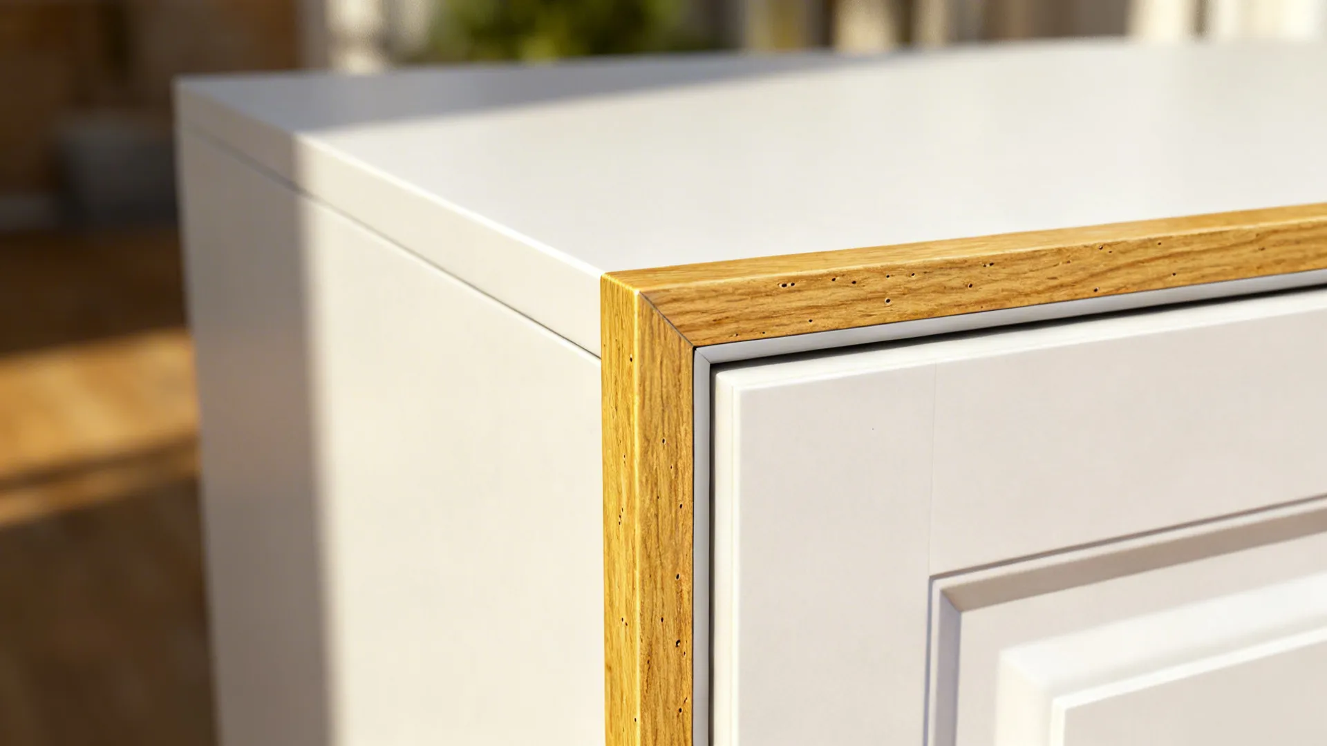 Warm wood accents to soften modern lines