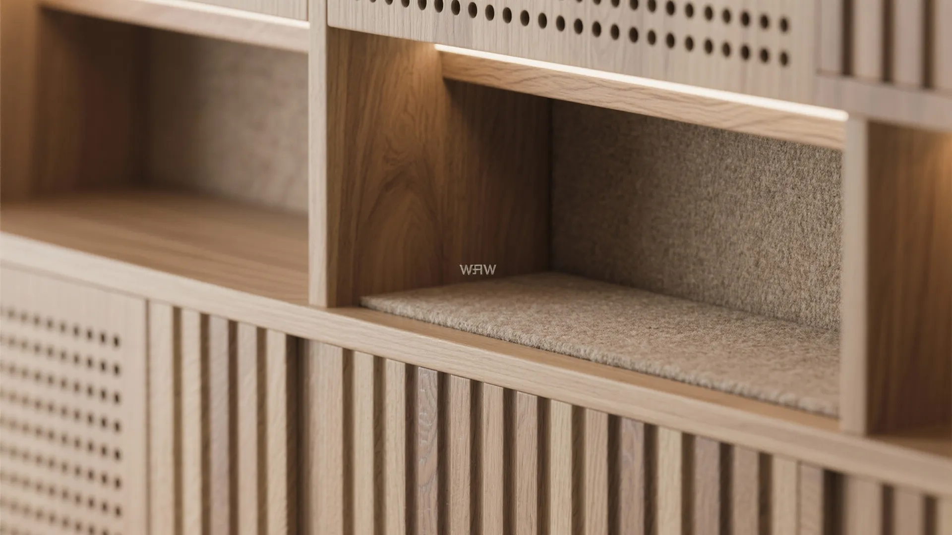 Wall storage that doubles as an acoustic panel