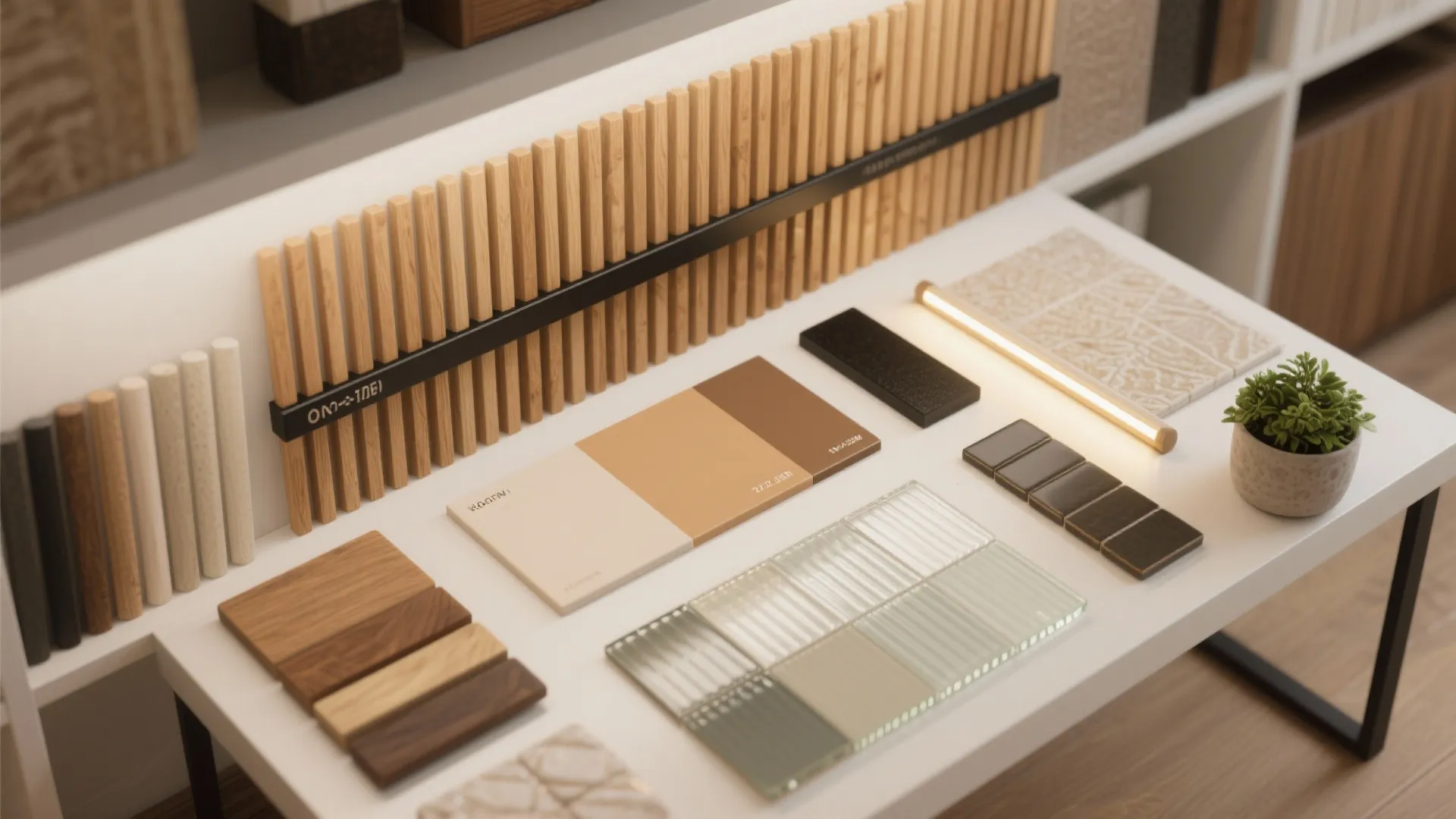 Open Shelving or Slatted Wood Screen