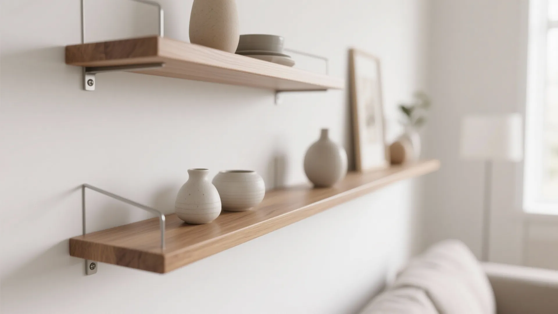 1. Minimalist Floating Shelves