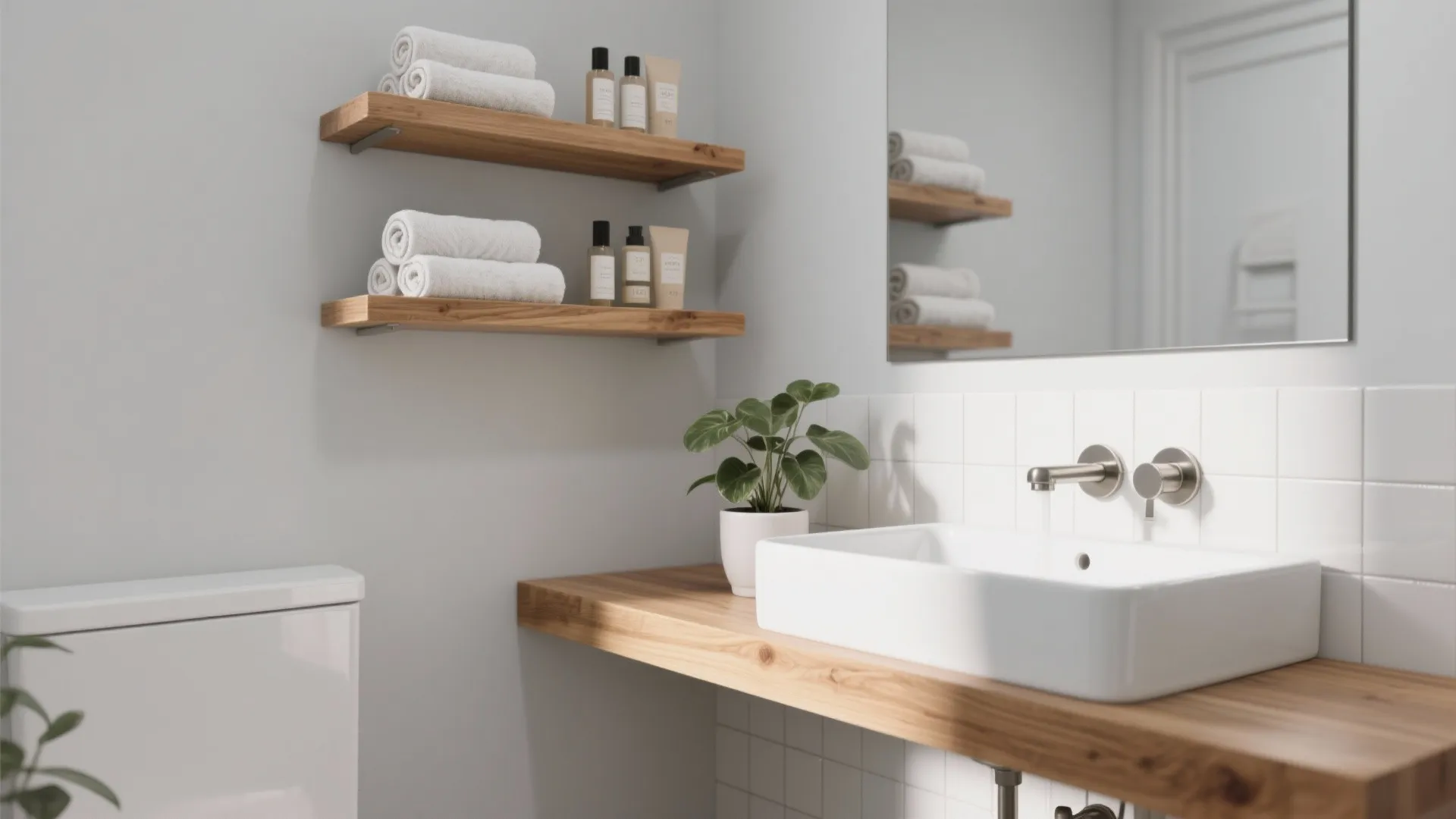 Floating shelves that double as display