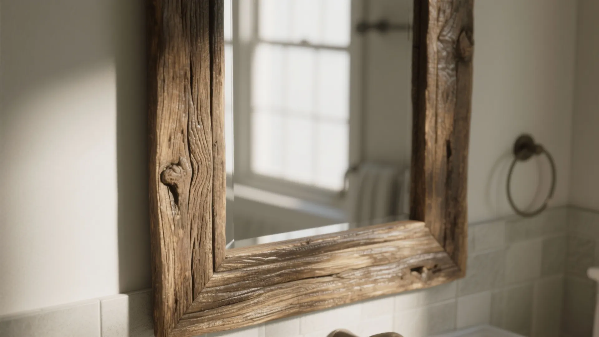 4. Oak-Framed Mirrors