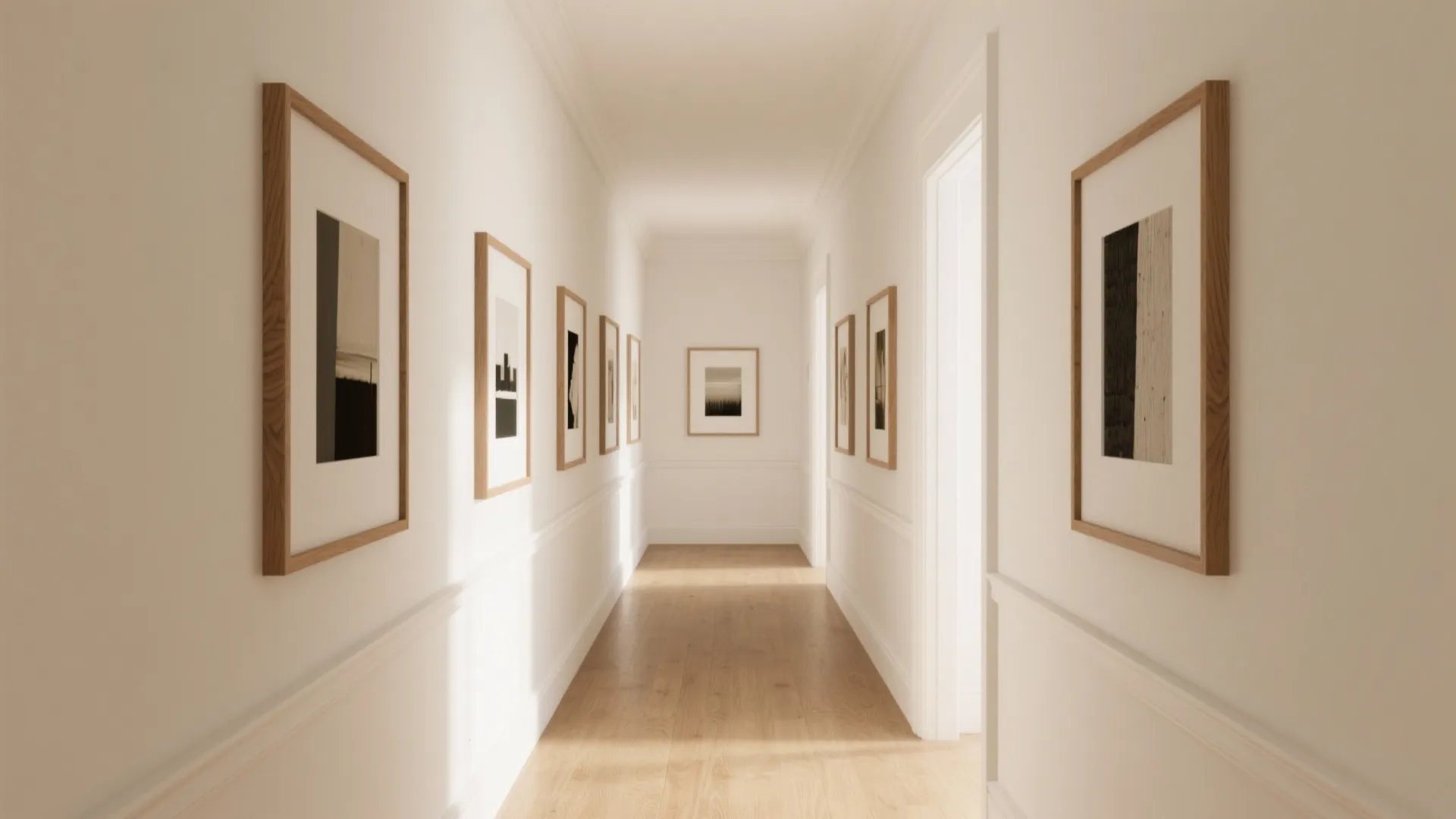 2) Oak Picture-Frame Molding for a Tailored Gallery Wall