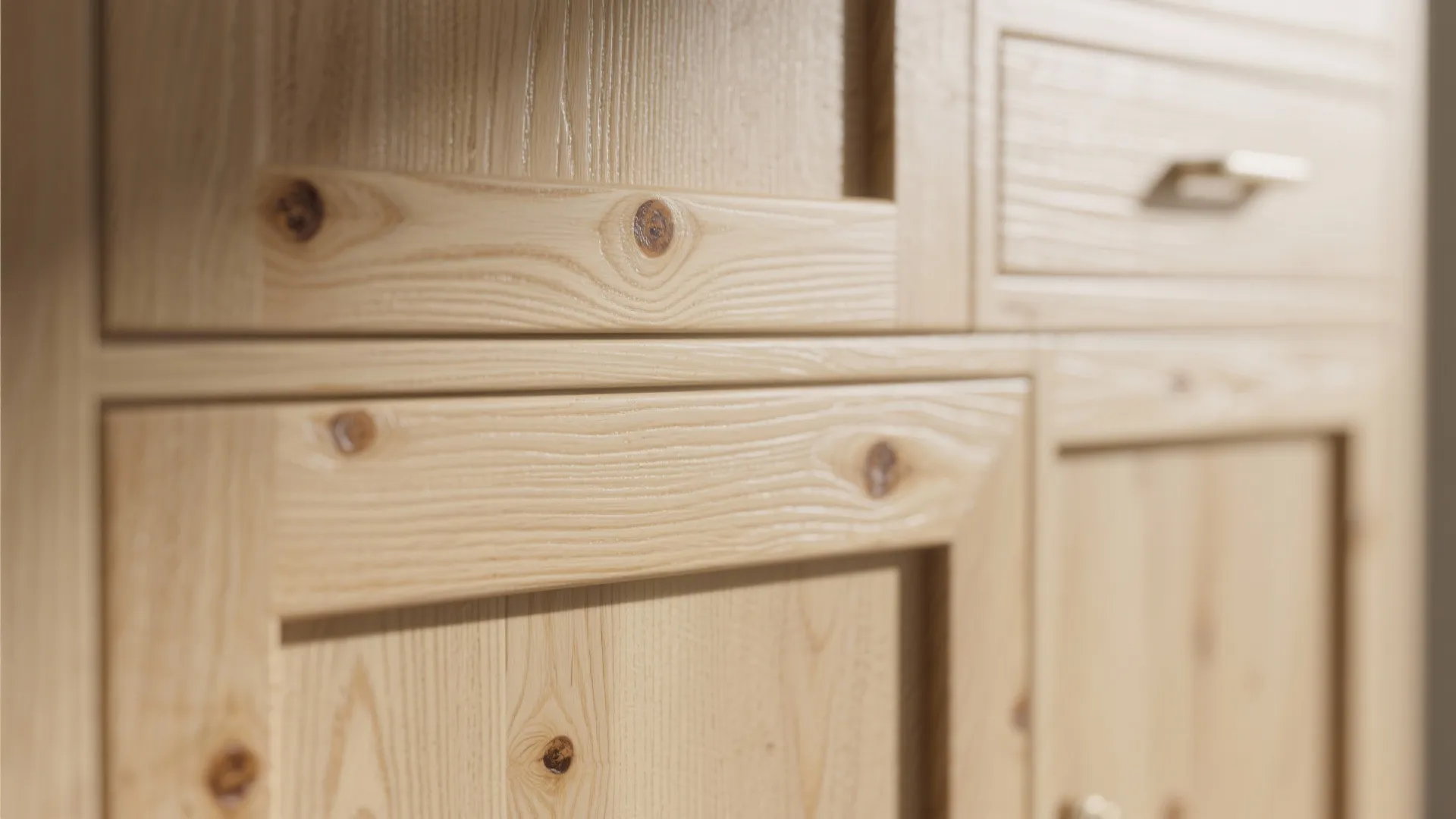 3. Natural Grain Showcase with Clear Finish