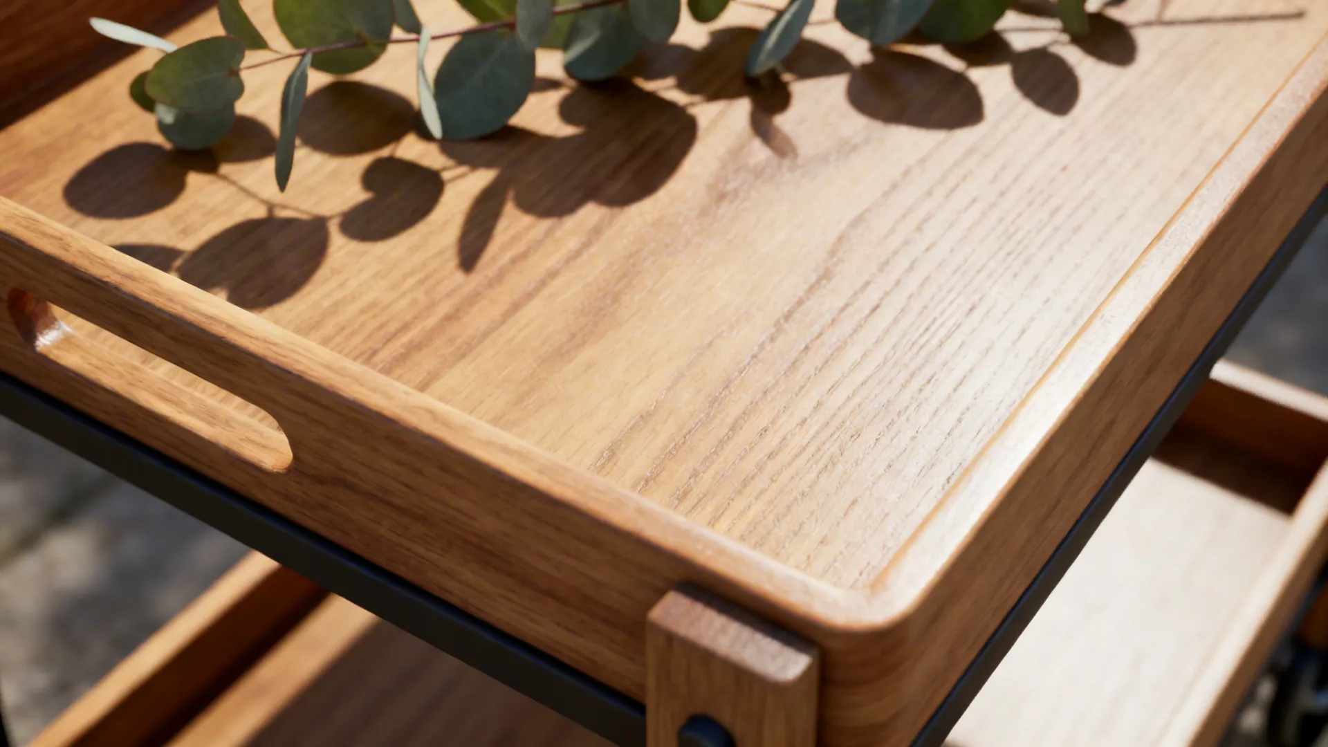 Warm wood and botanical textures