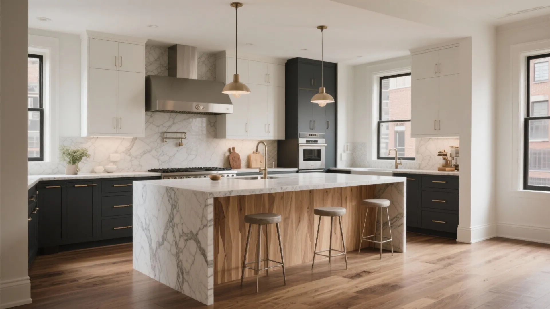 Warmth with restrained wood accents