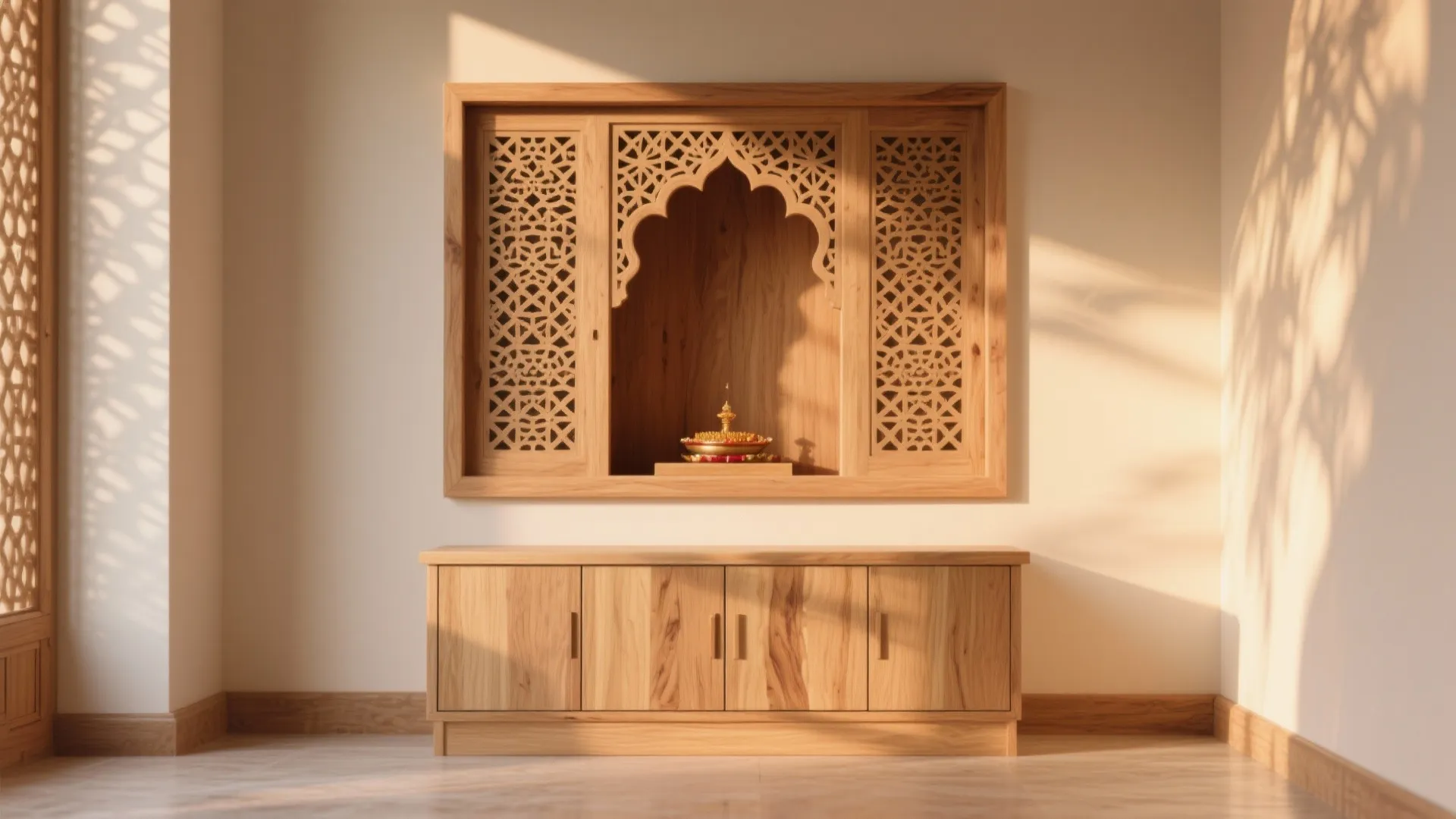 Carved lattice (jaali) wooden doors