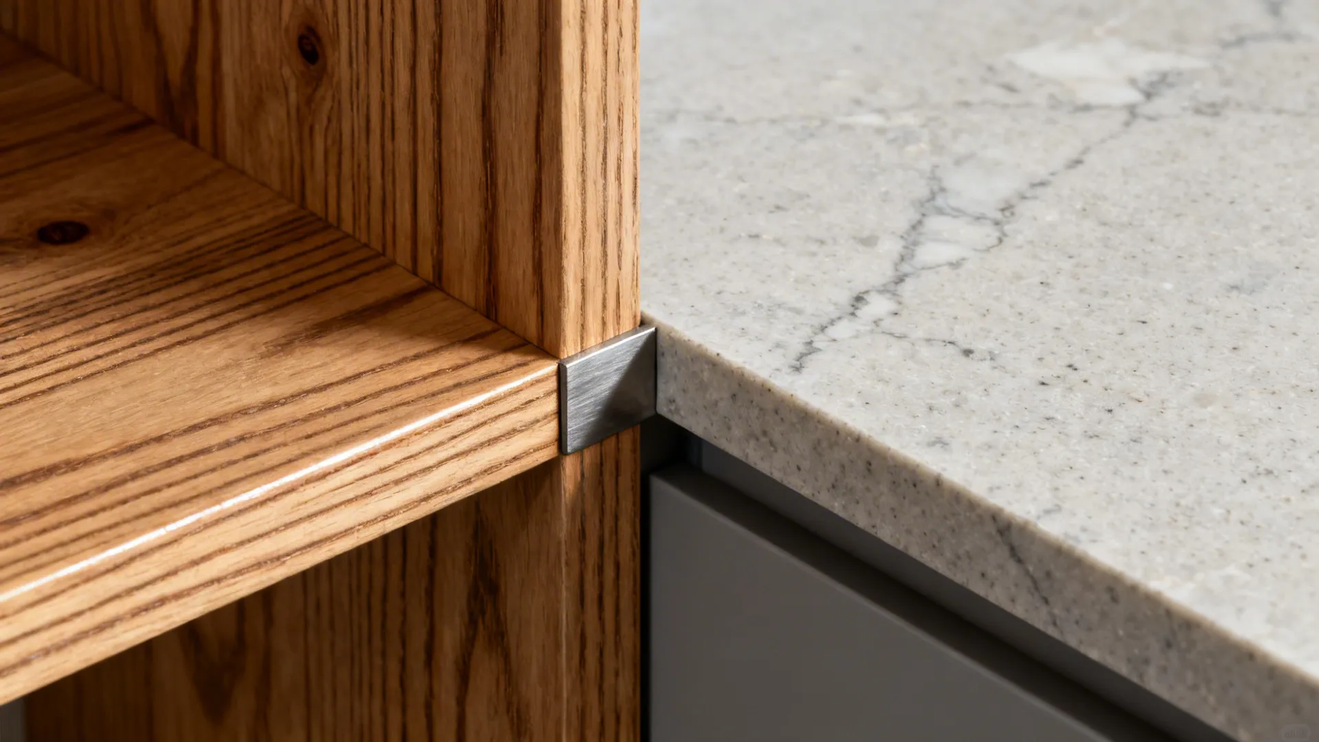 Idea 4: Warm Wood Accents with Matte Stone