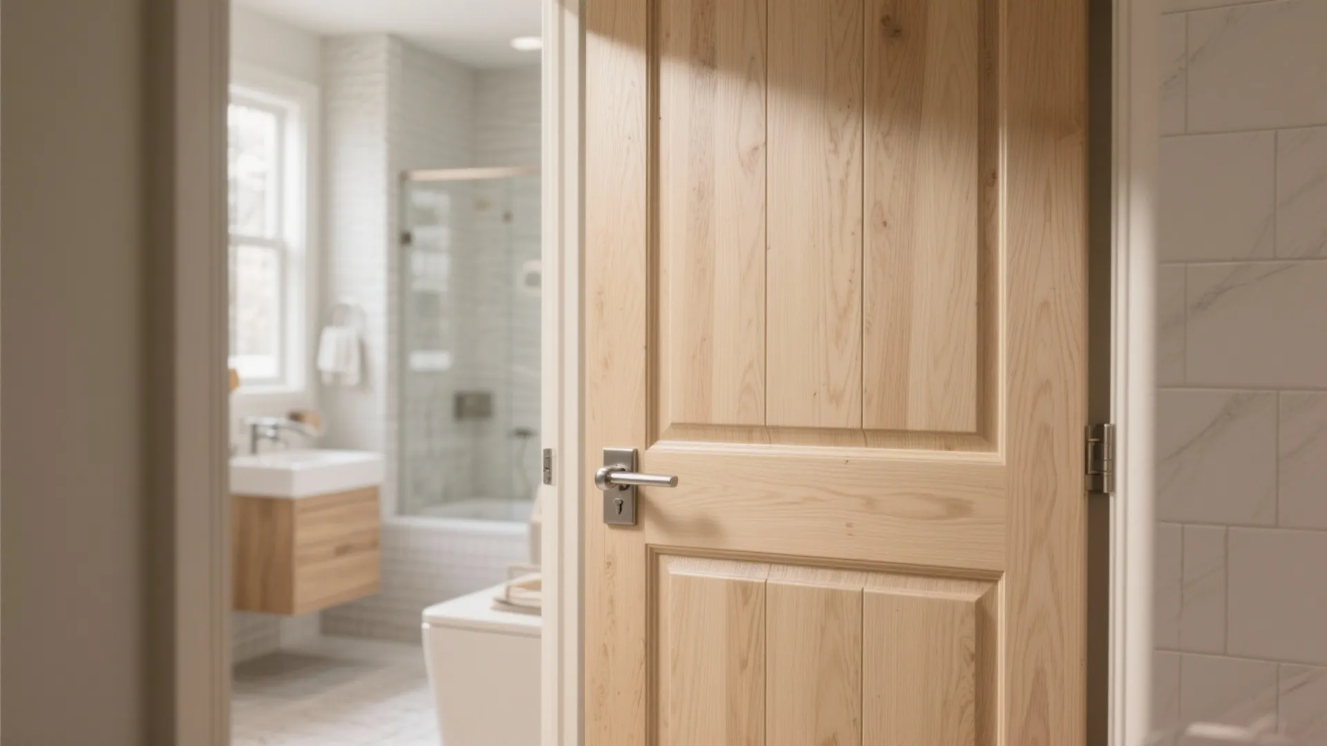 Solid wood doors with micro-bevel profiles