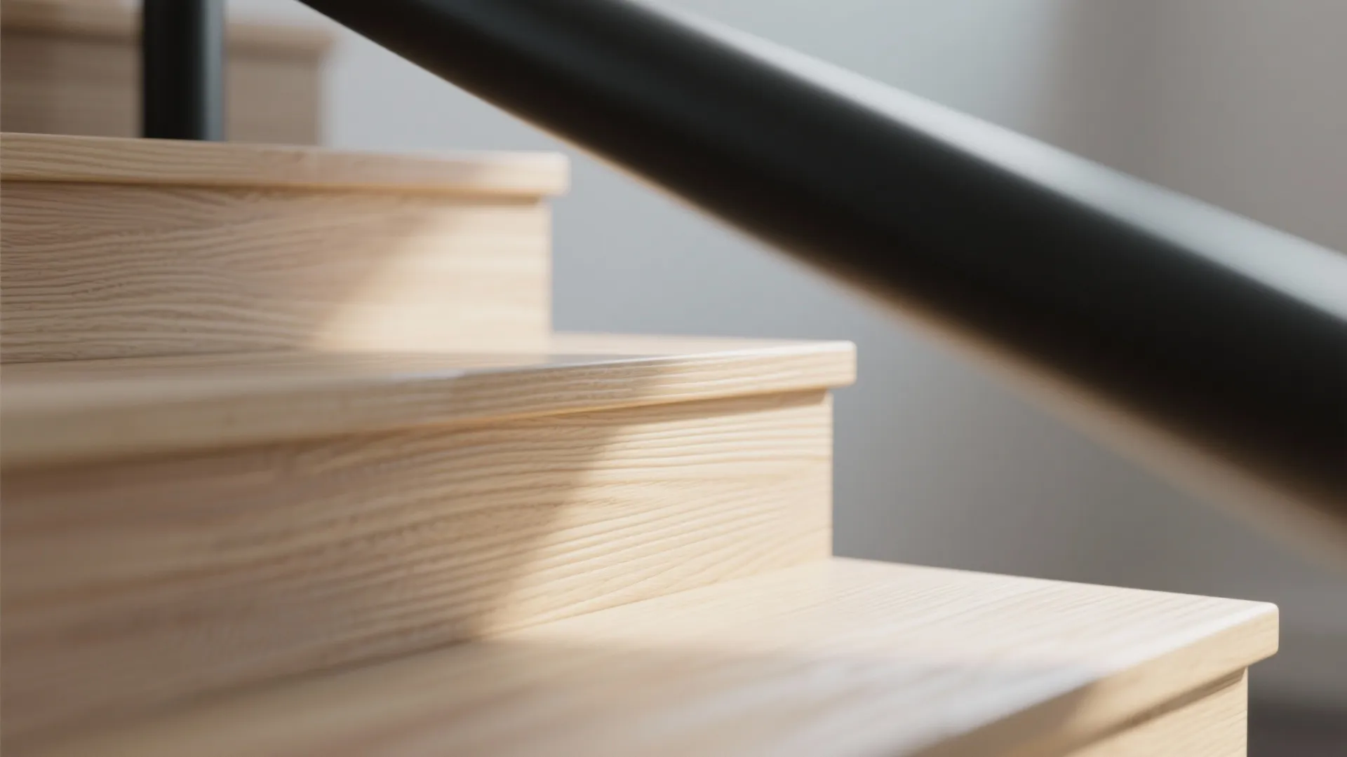 Warm Wood Treads with Textured Nosing