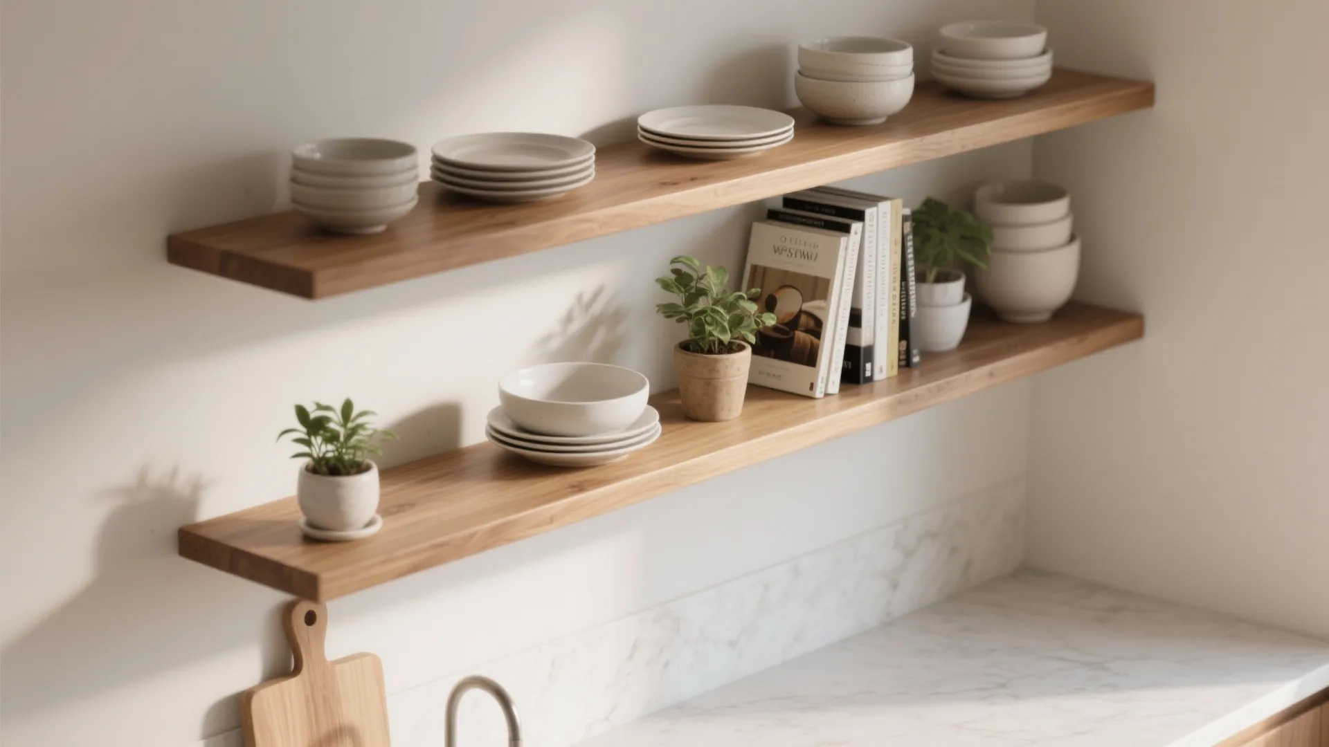 3. Integrated Open Shelving for Display