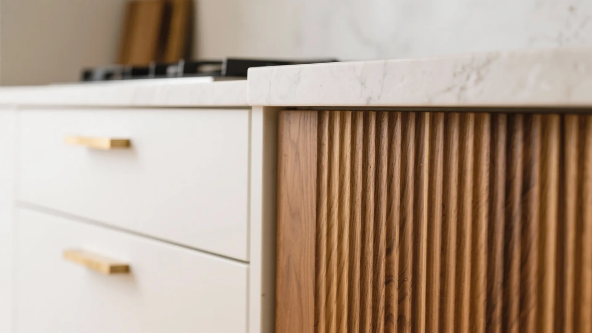 Warm wood accents for human comfort