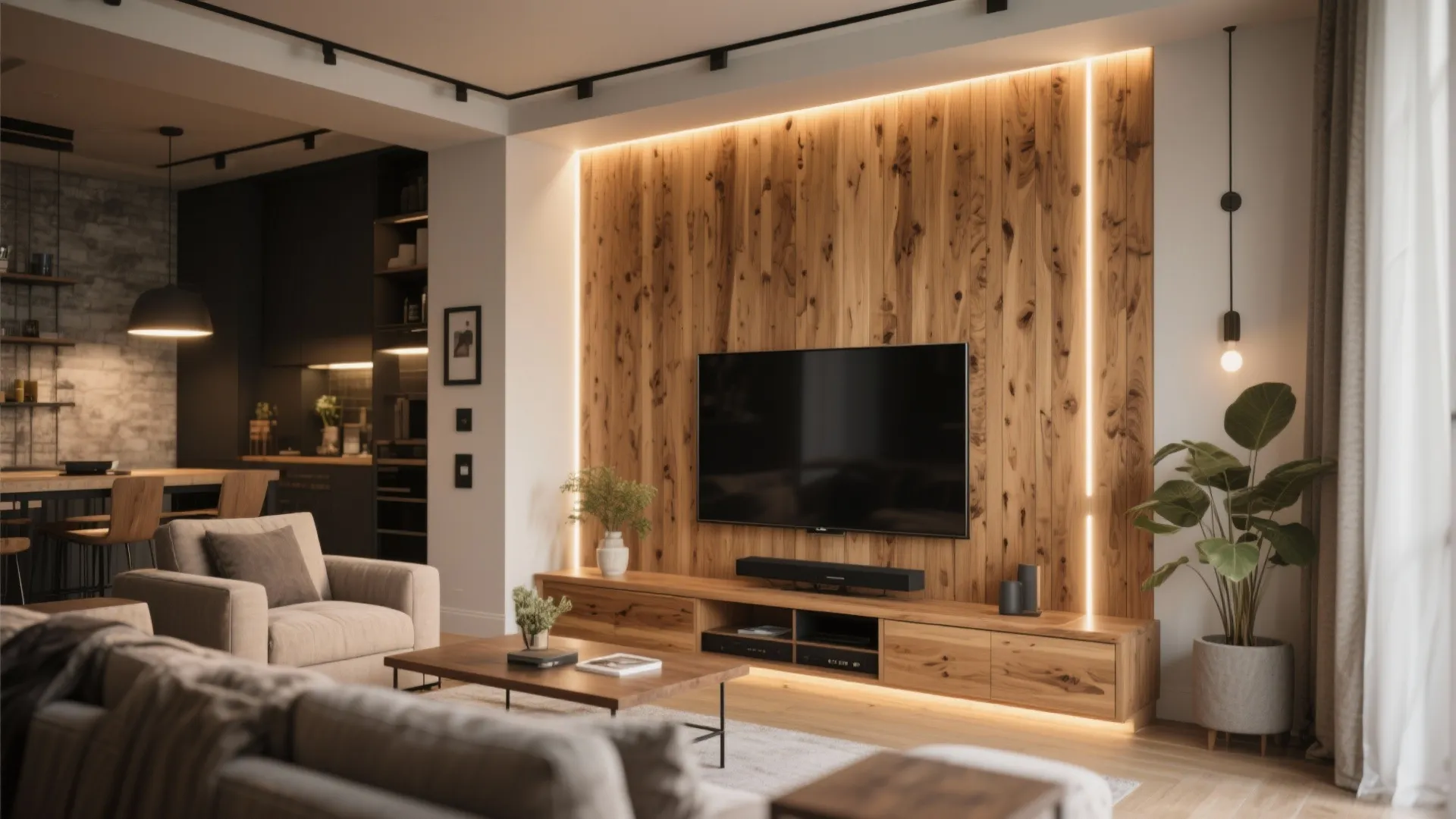 2. Wood Panel Backdrop