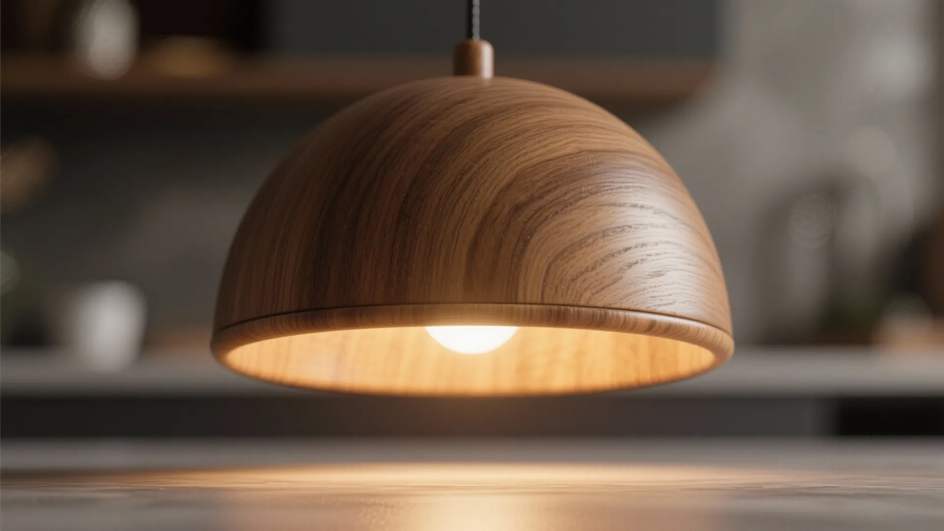 Layered Wood Pendants for Task and Ambient Light