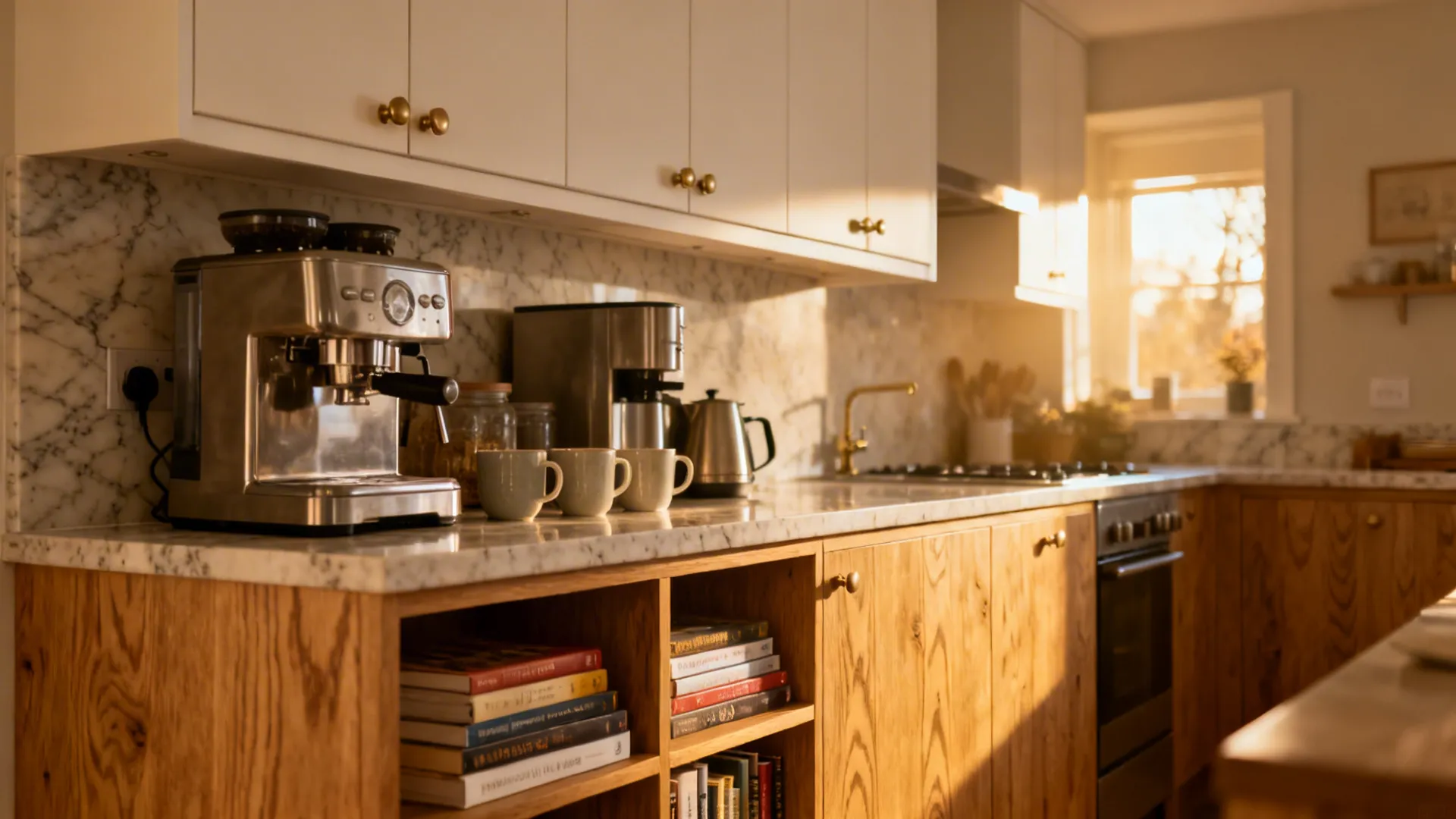 Warmth with Wood and Durable Countertops