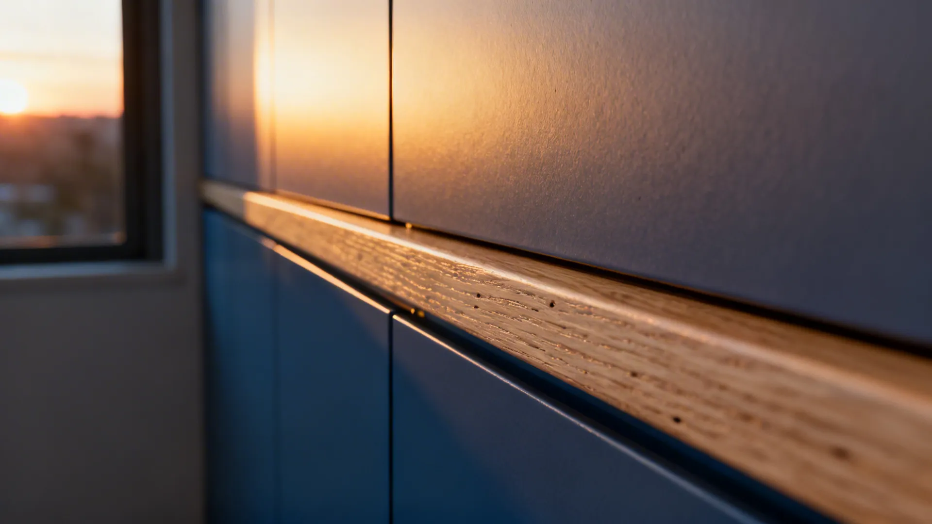 Wood accents that stay cool in the west sun