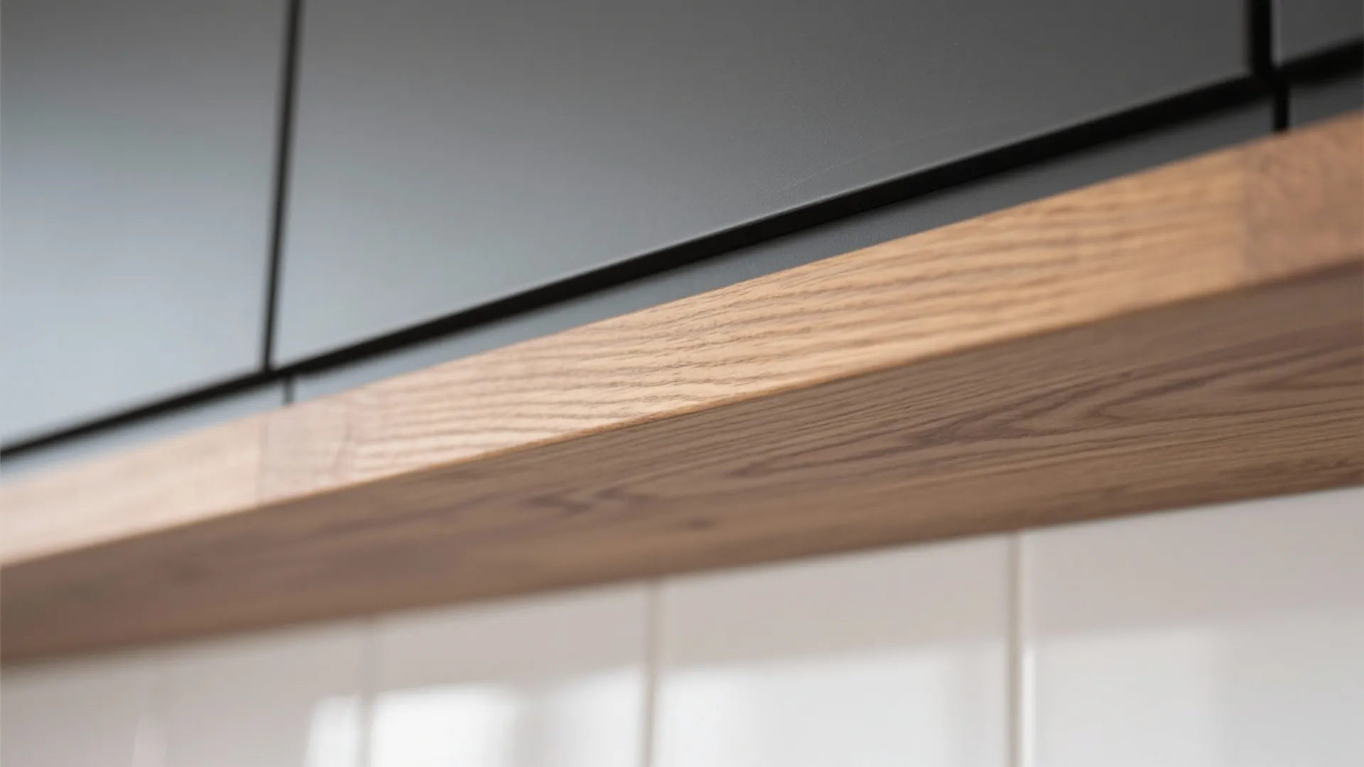 Warm wood accents to soften contrast