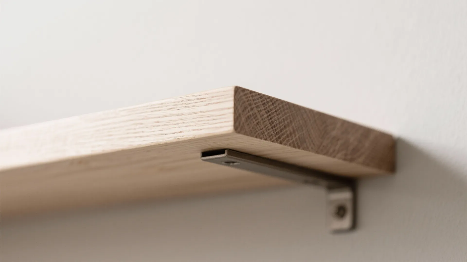 Floating Oak Shelves with Concealed Brackets