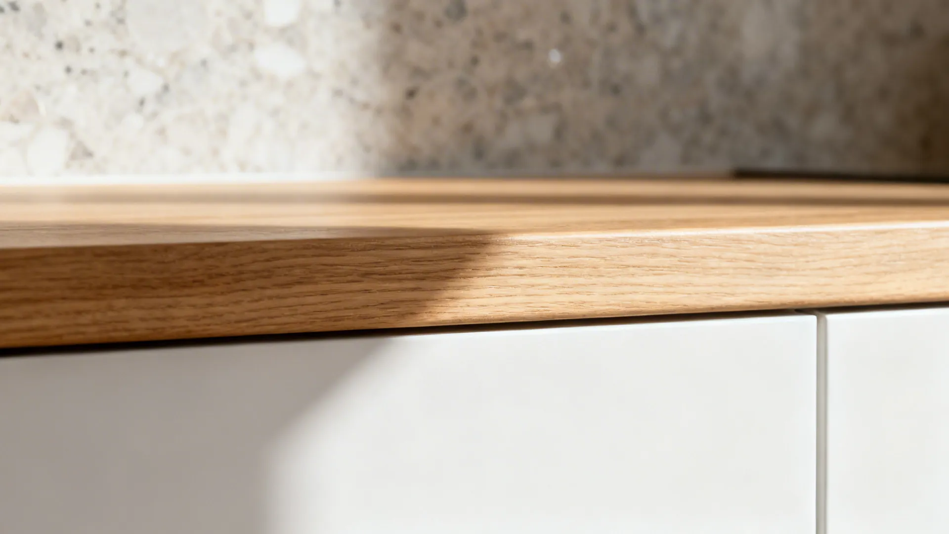 Warm wood accents for a softer mood