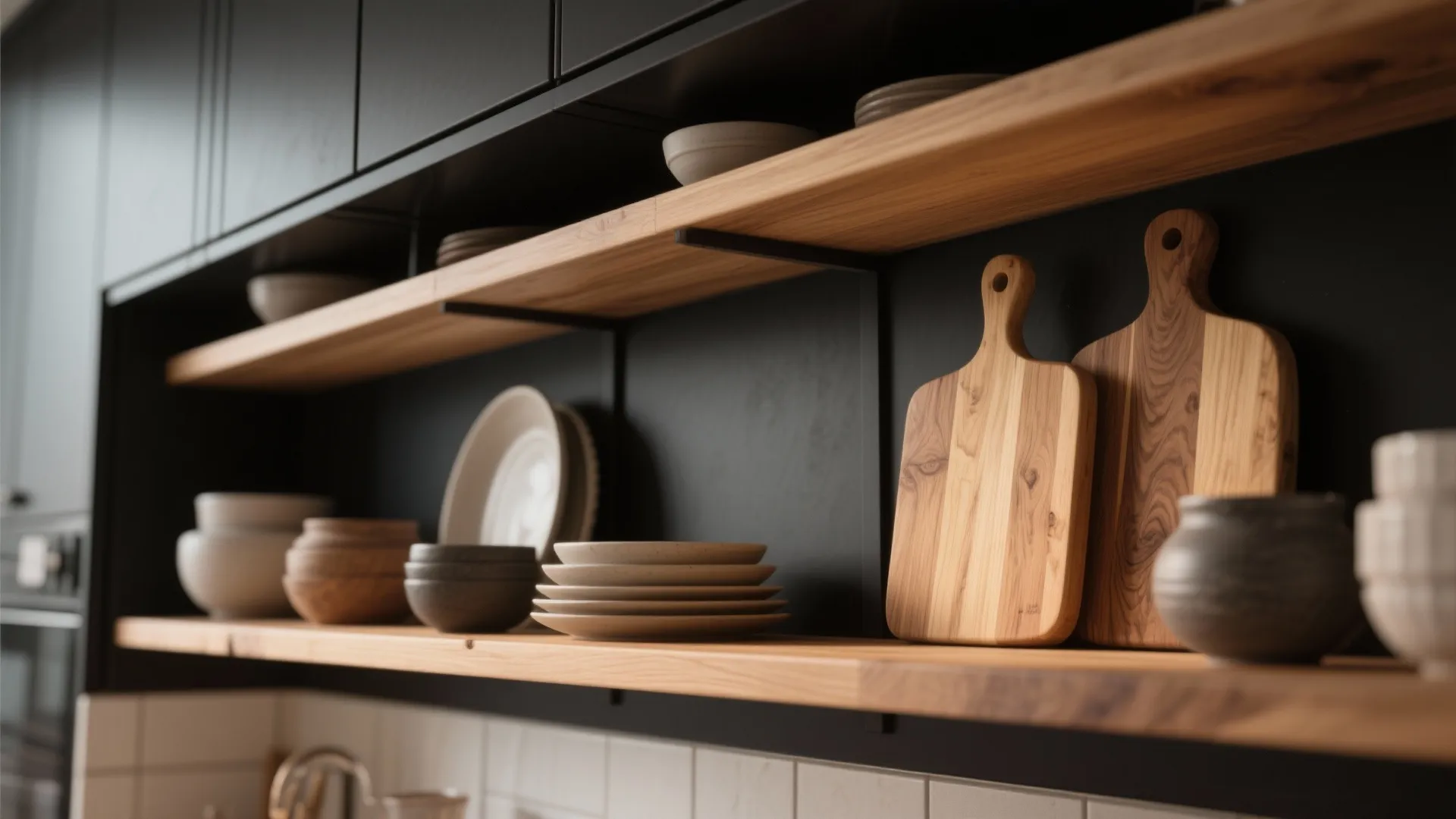 1. Contrast with warm wood accents