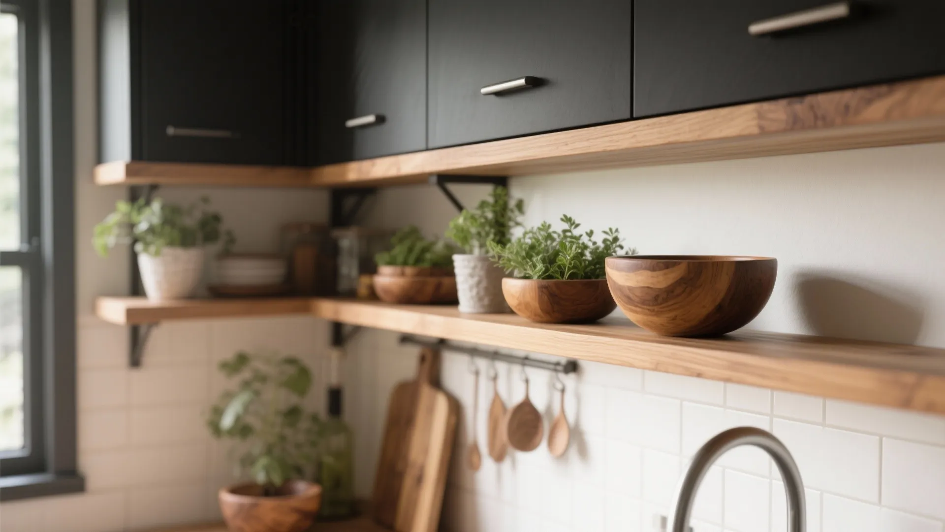 2. Add Warm Wood Accents